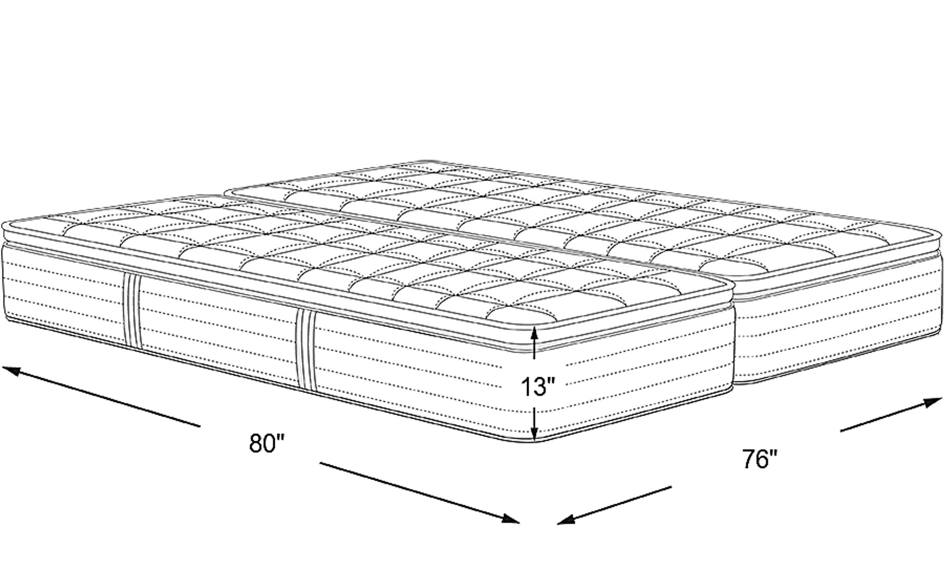 Dimension Image. Please refer to the Dimension Tab on this page for dimension details.
