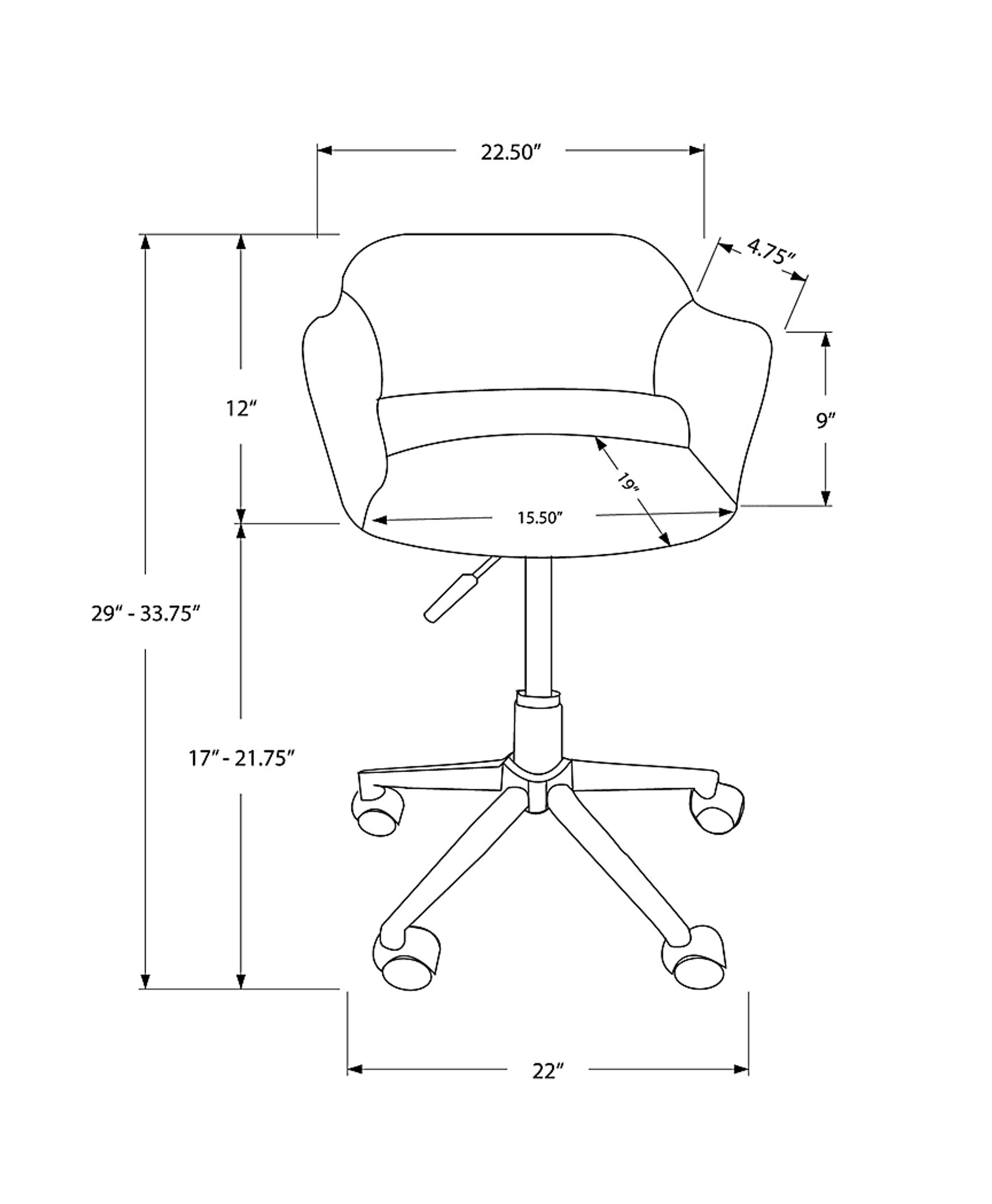 Purplelight Black Office Chair - Image 2