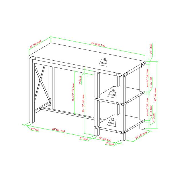 Purston Oak Kitchen Island - Thumbnail - Image 7