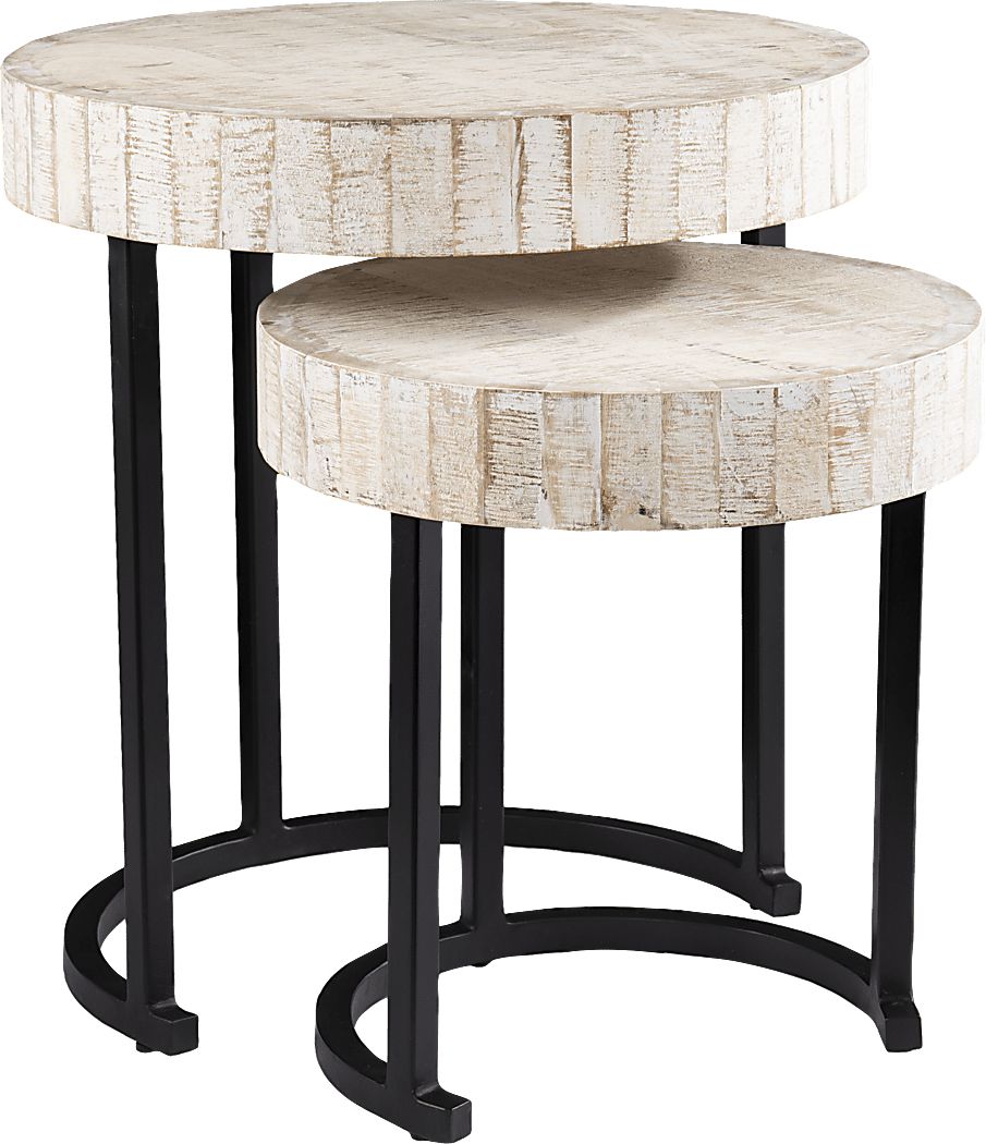 Purthsire White Nesting Tables, Set of 2
