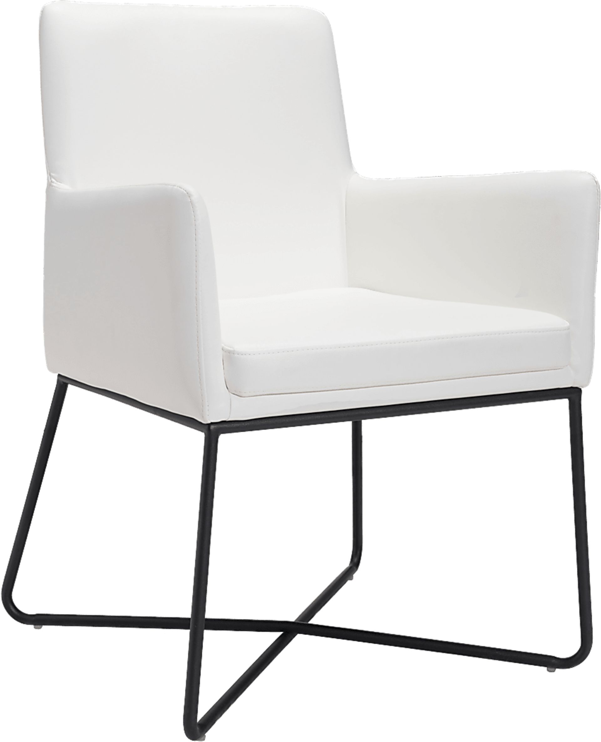 Putman White Arm Chair - Image 1