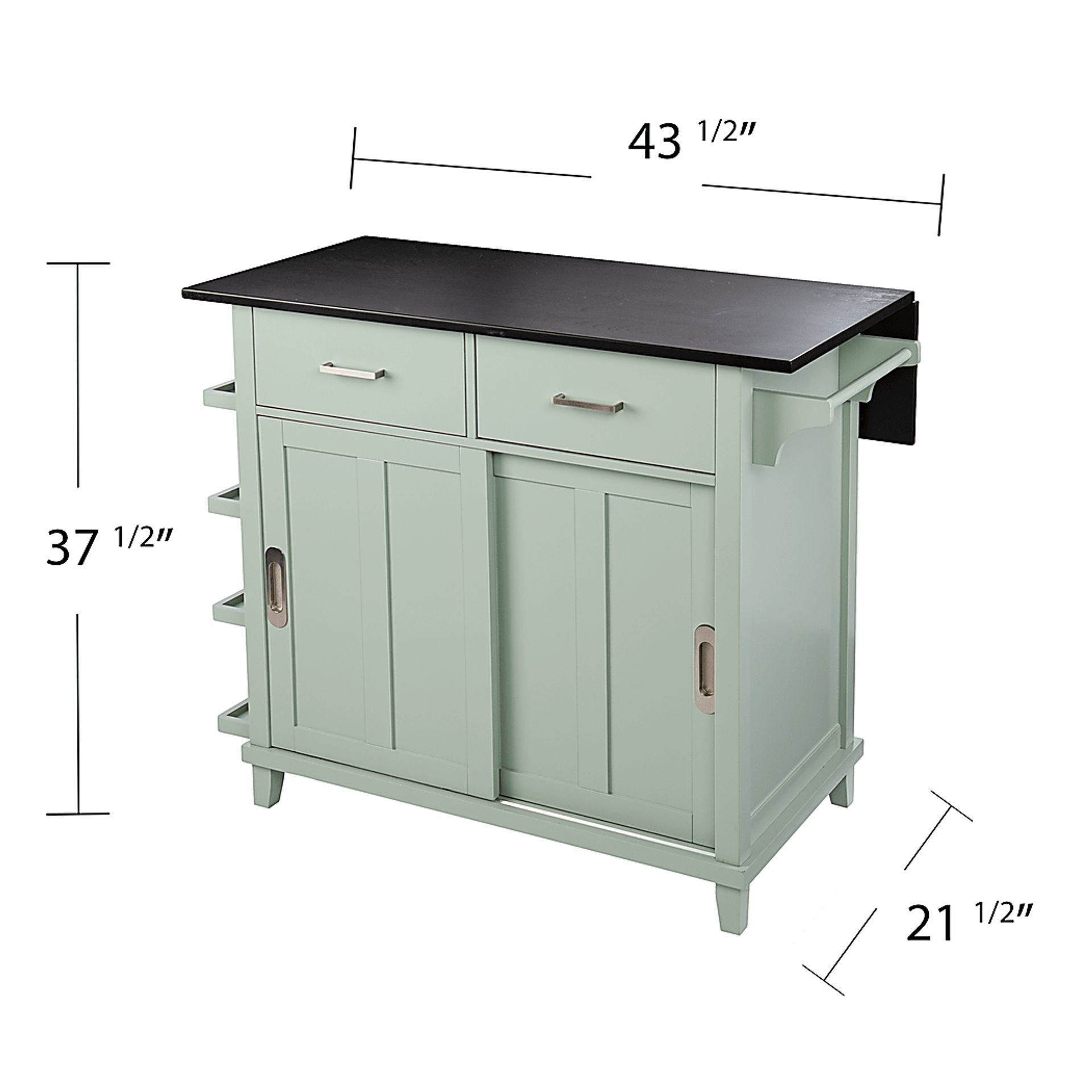 Pyegrave Green Kitchen Cart - Image 9