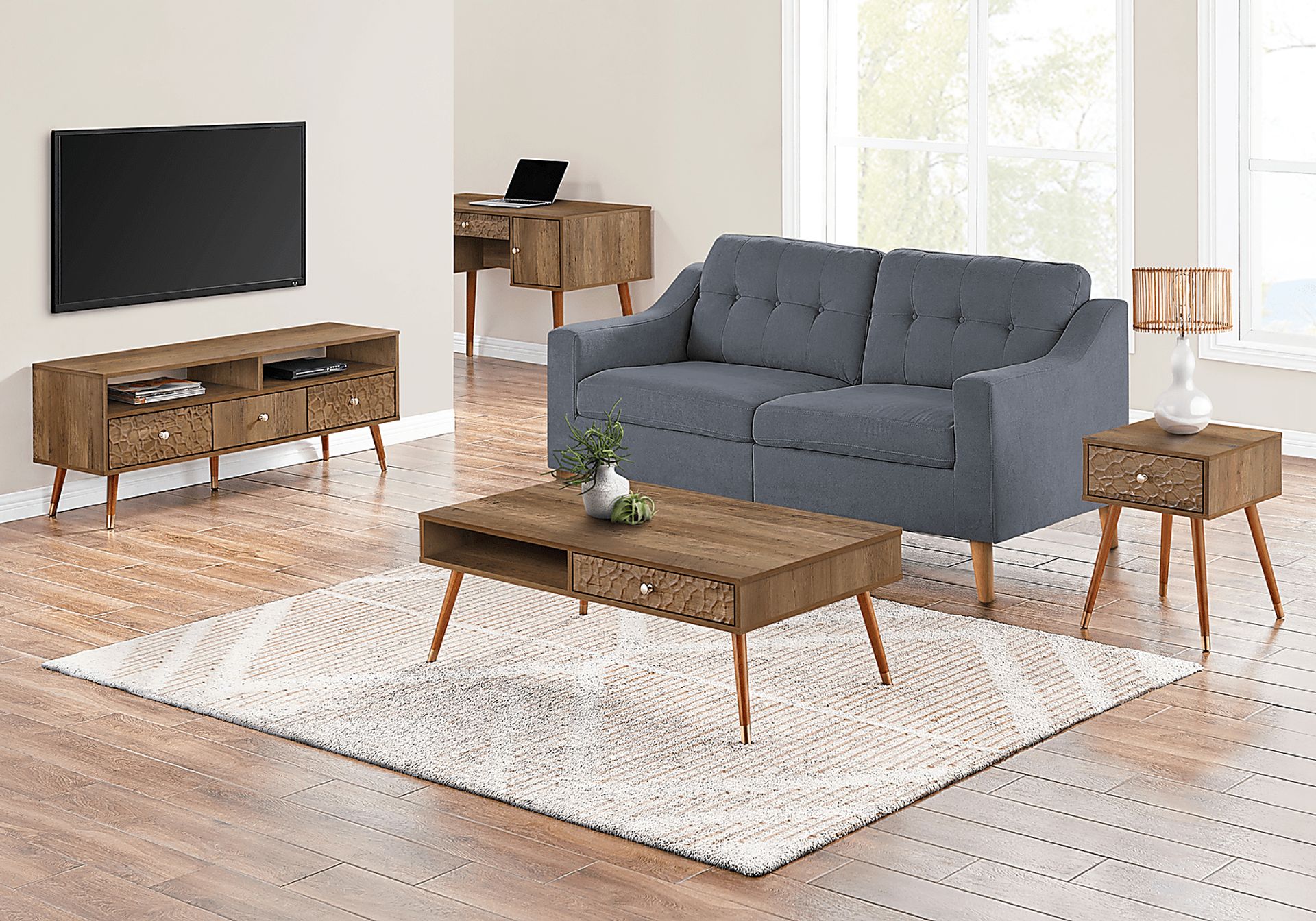 Pyrit Walnut 47 in. Console - Image 3