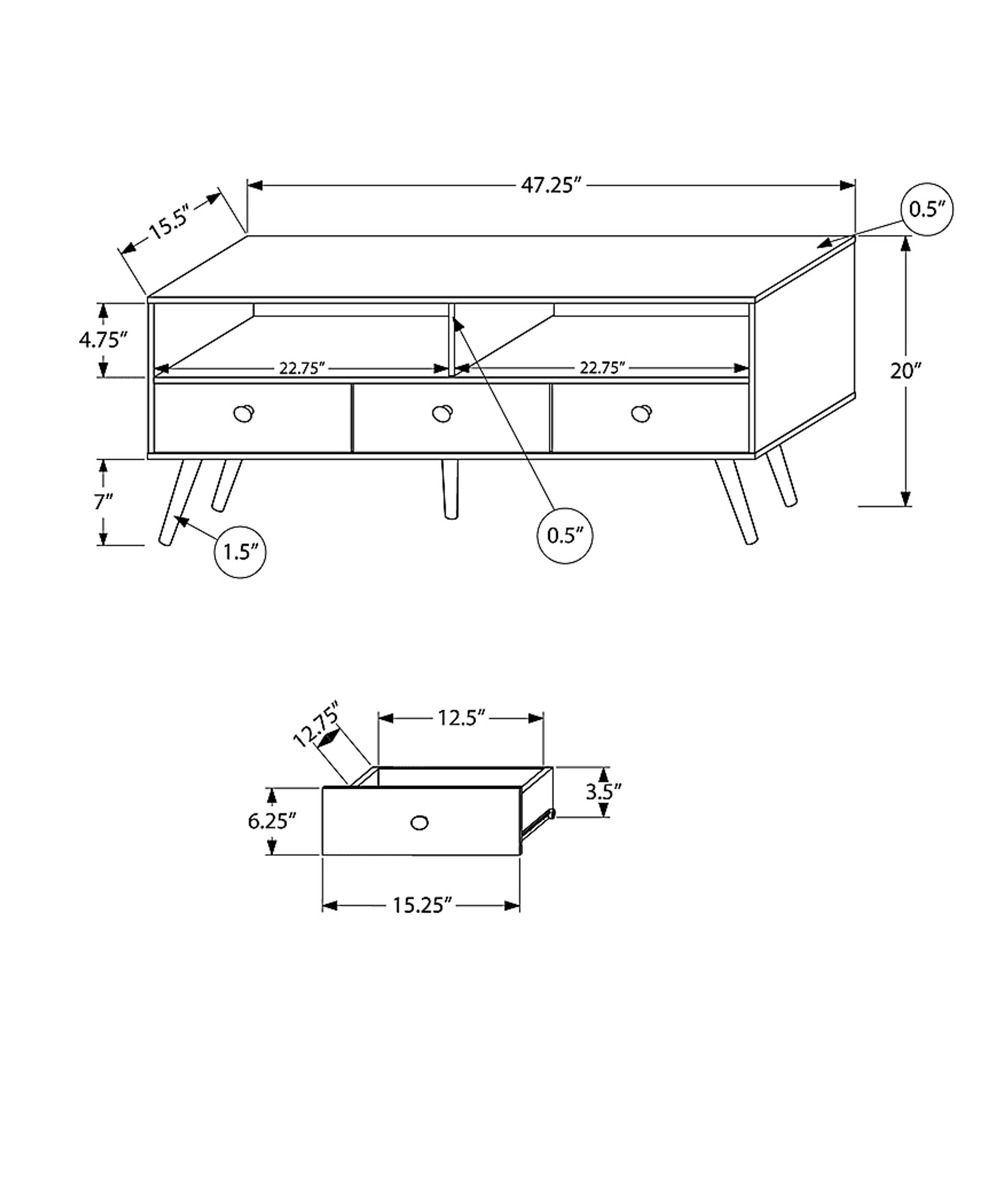 Pyrit Walnut 47 in. Console - Image 10
