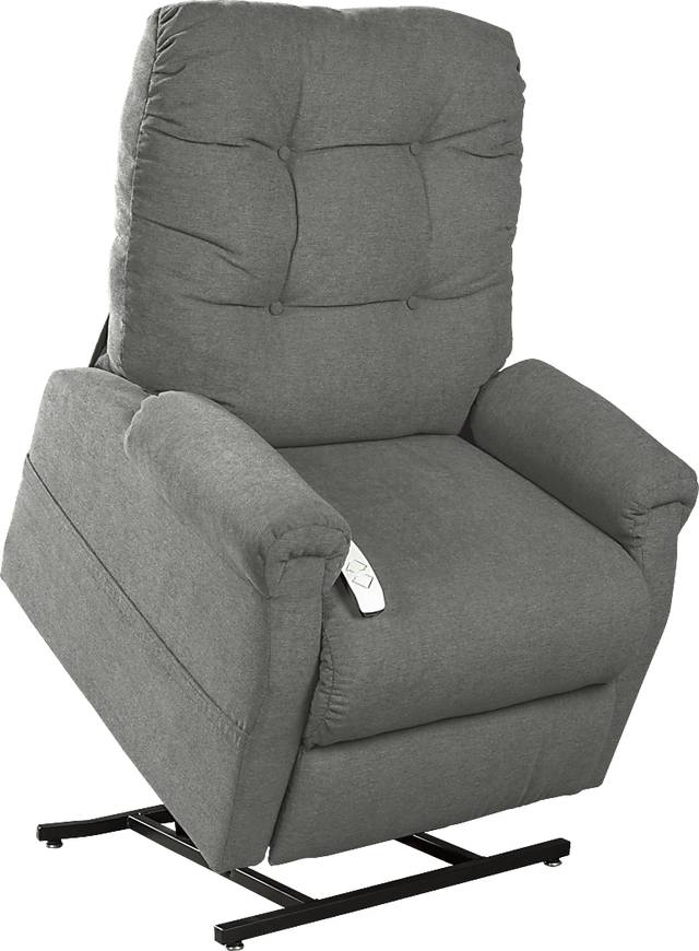 Pyron Gray Lift Chair Power Recliner - Thumbnail - Image 2