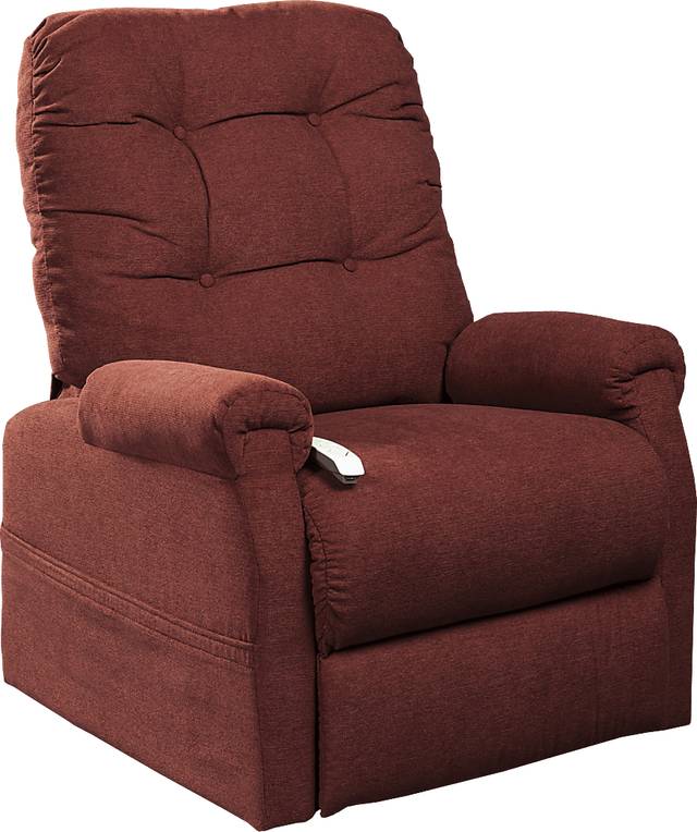 Pyron Red Lift Chair Dual Power Recliner - Thumbnail - Image 1