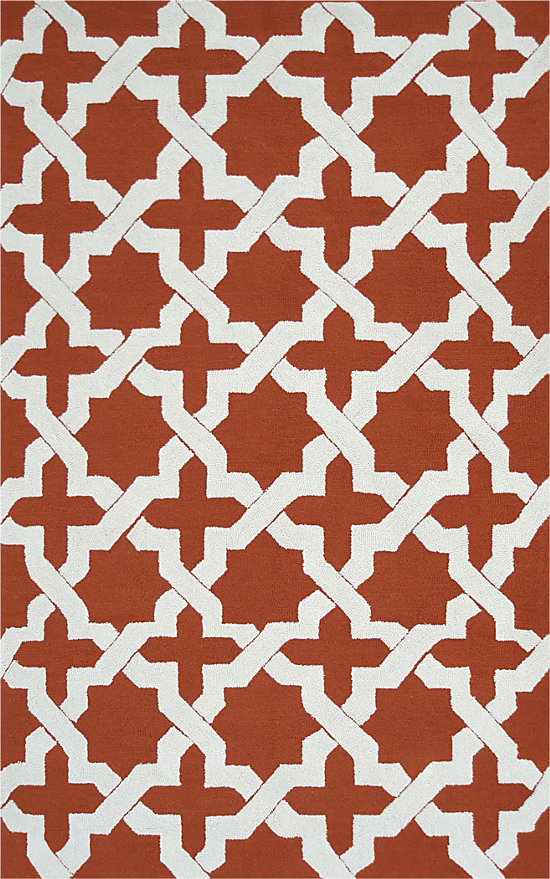 Qantio Orange 5' x 8' Indoor/Outdoor Rug - Image 1