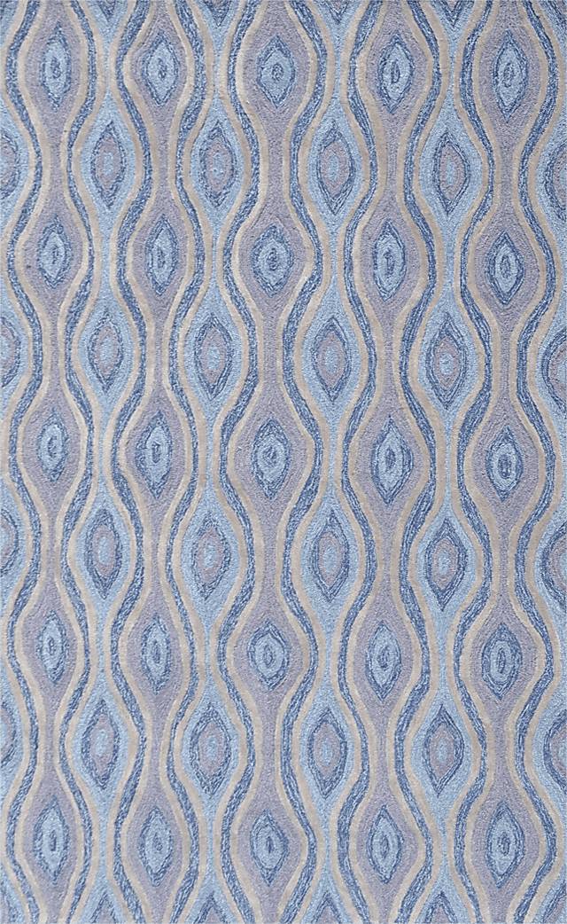 Qantuo Blue 5' x 8' Indoor/Outdoor Rug - Thumbnail - Image 1