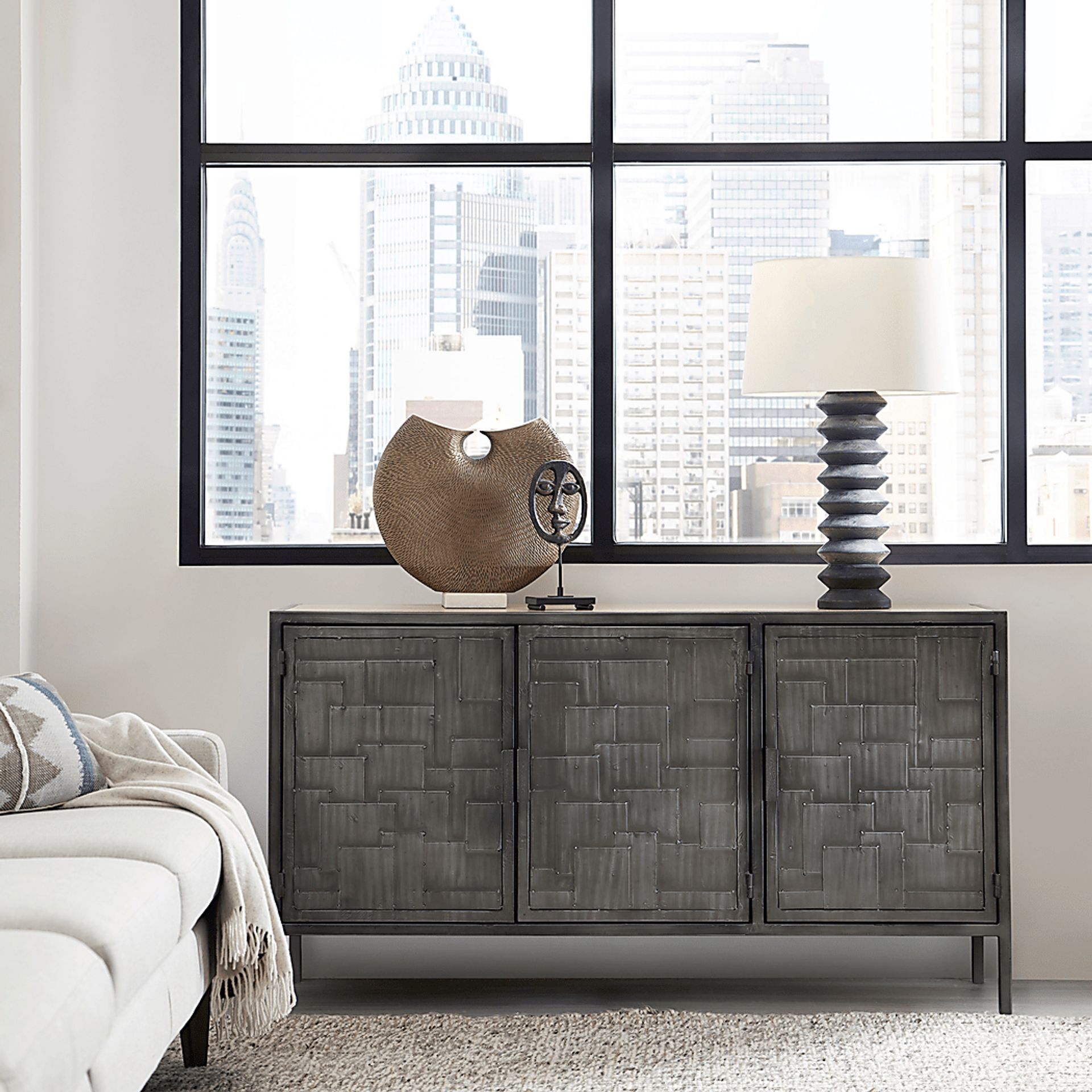 Quadgate Gray Sideboard - Image 2