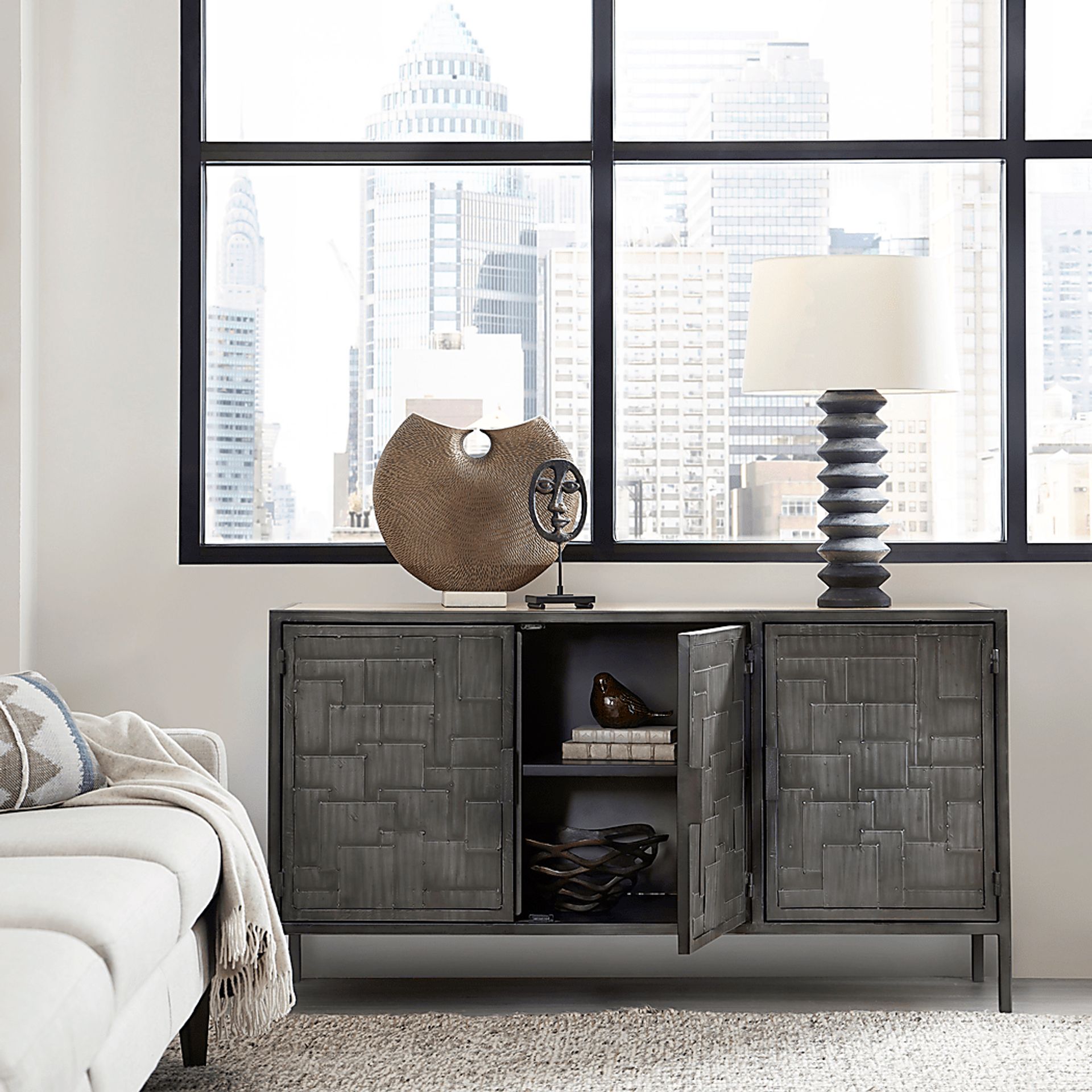 Quadgate Gray Sideboard - Image 3
