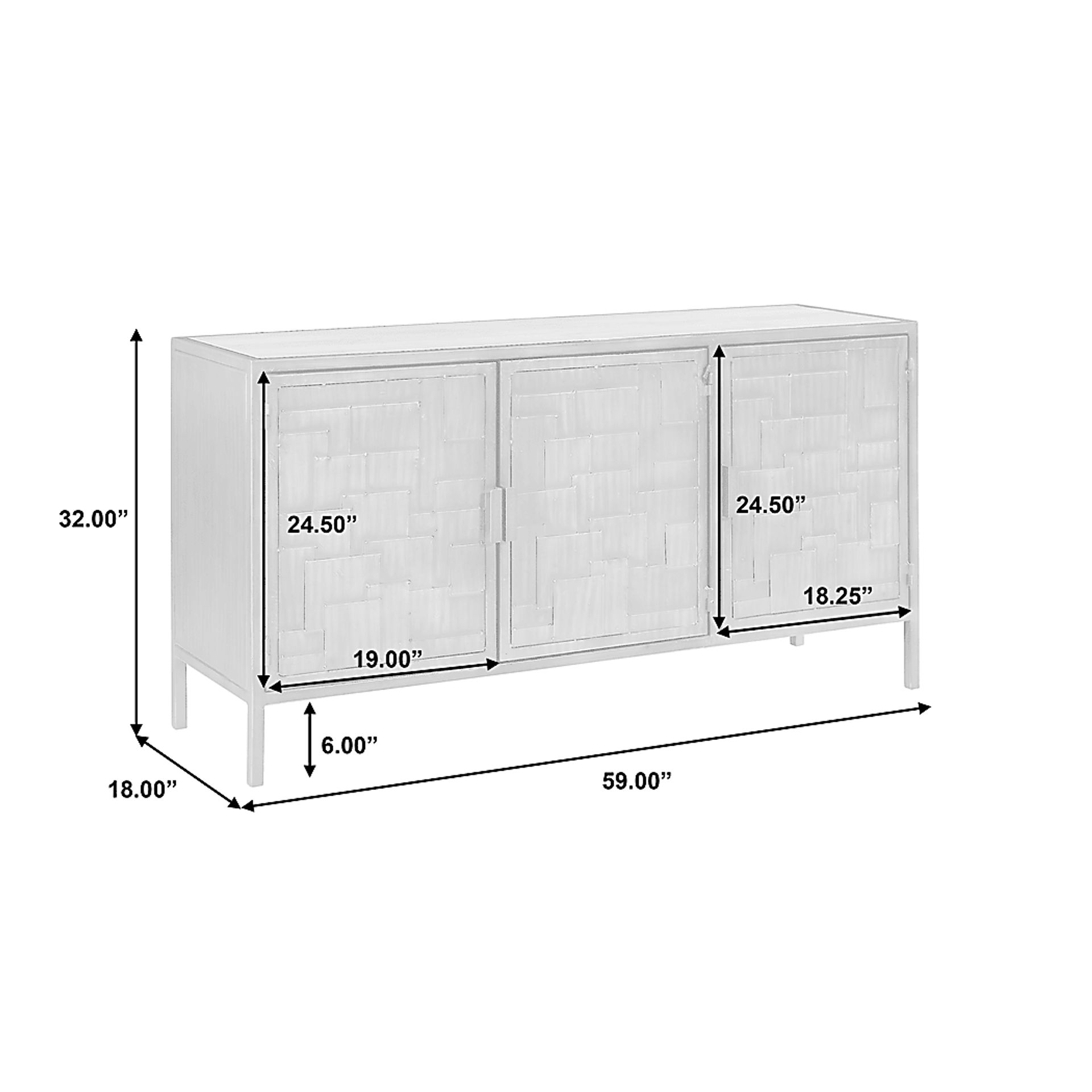 Quadgate Gray Sideboard - Image 4