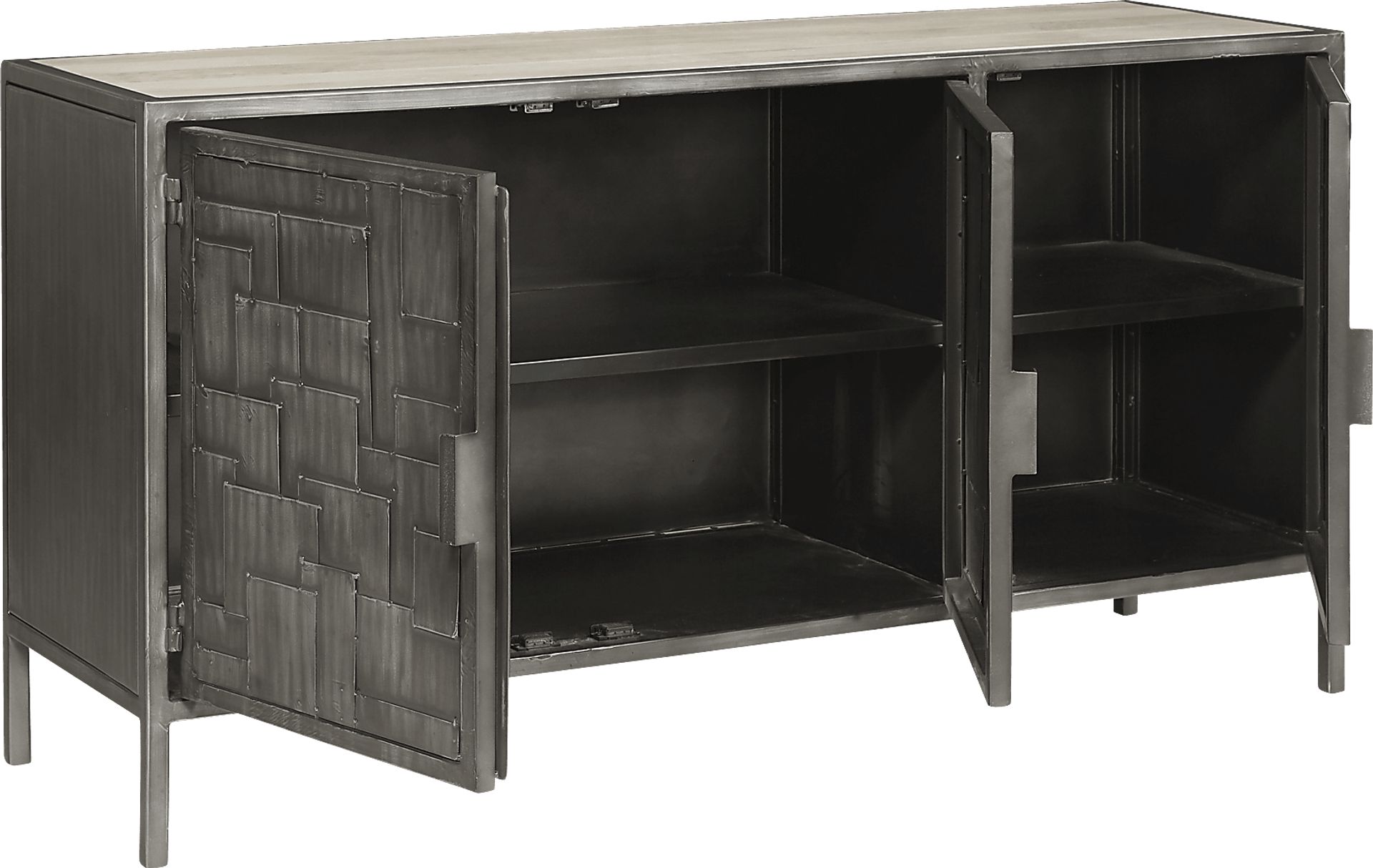 Quadgate Gray Sideboard - Image 5