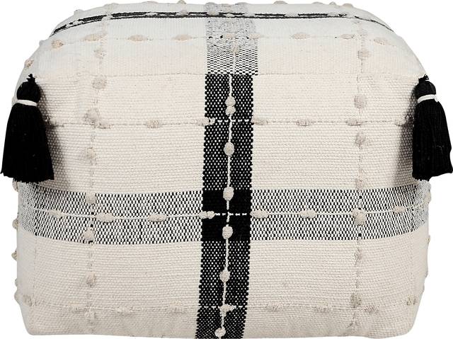 Quadman Ivory Pouf - Thumbnail - Image 1