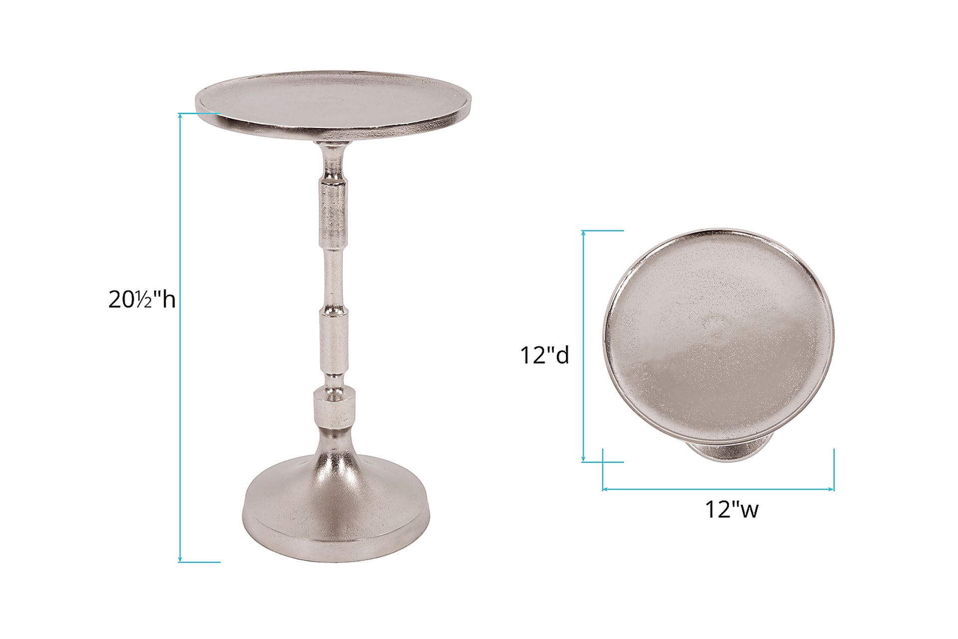 Quaggy Silver Accent Table - Image 5