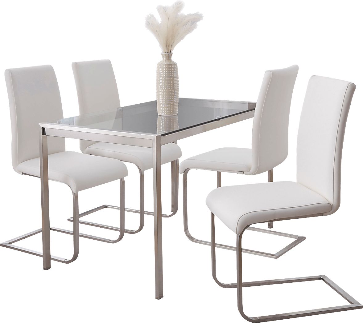 Quain White 5 Pc Dining Set