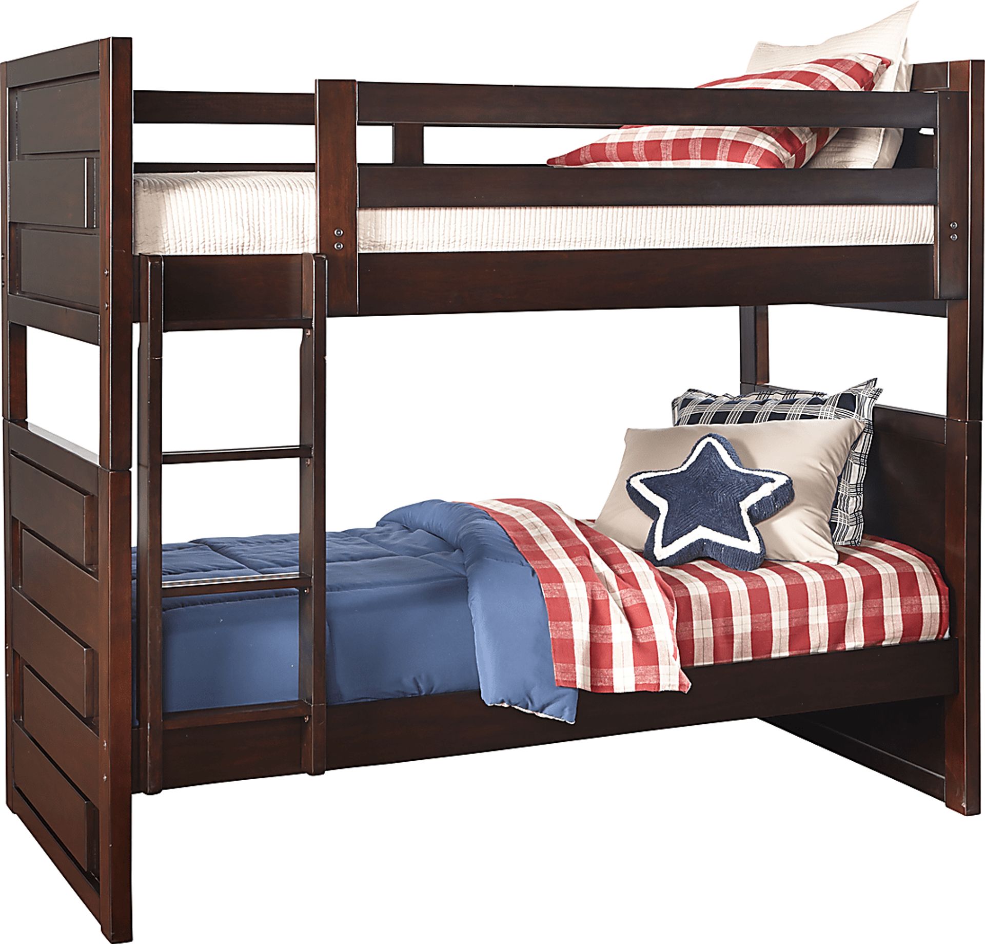 Quake Dark Cherry Twin/Twin Bunk Bed - Image 1