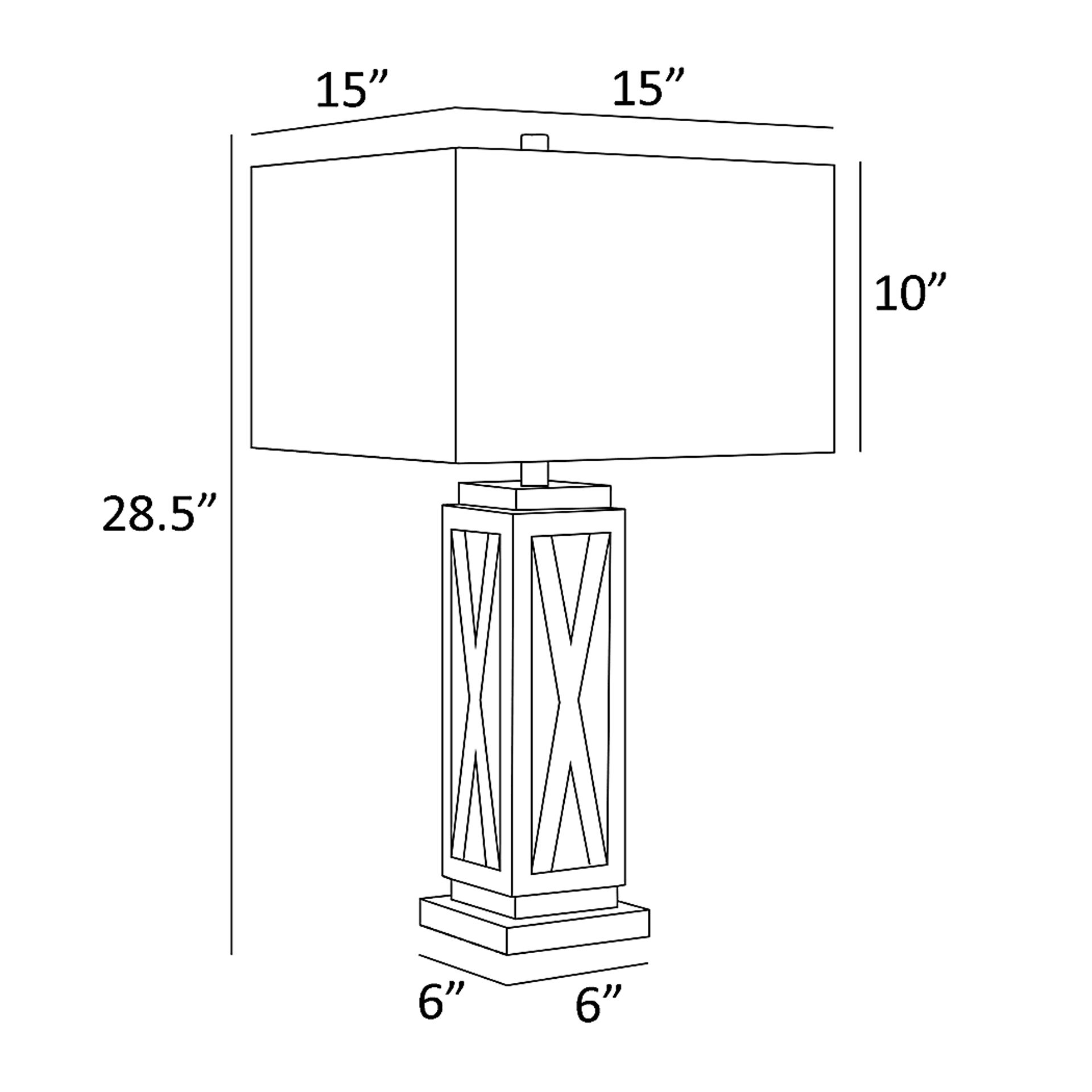 Quamari Hollow Black Lamp - Image 4