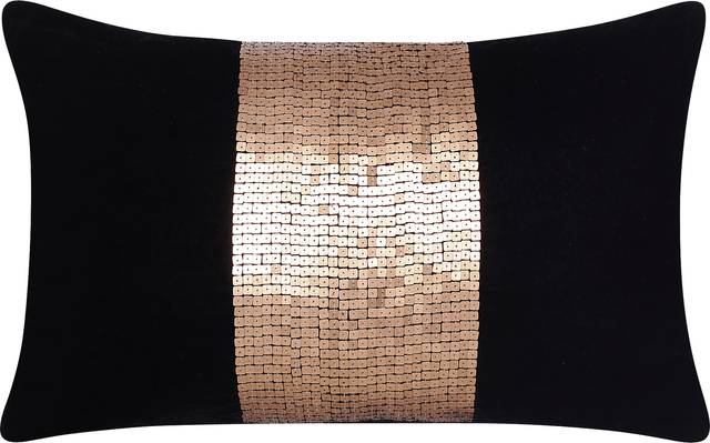 Quandi Black Lumbar Pillow - Thumbnail - Image 1