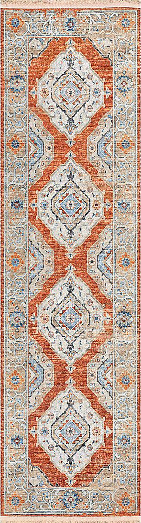 Quandry Red 2' x 8' Rug