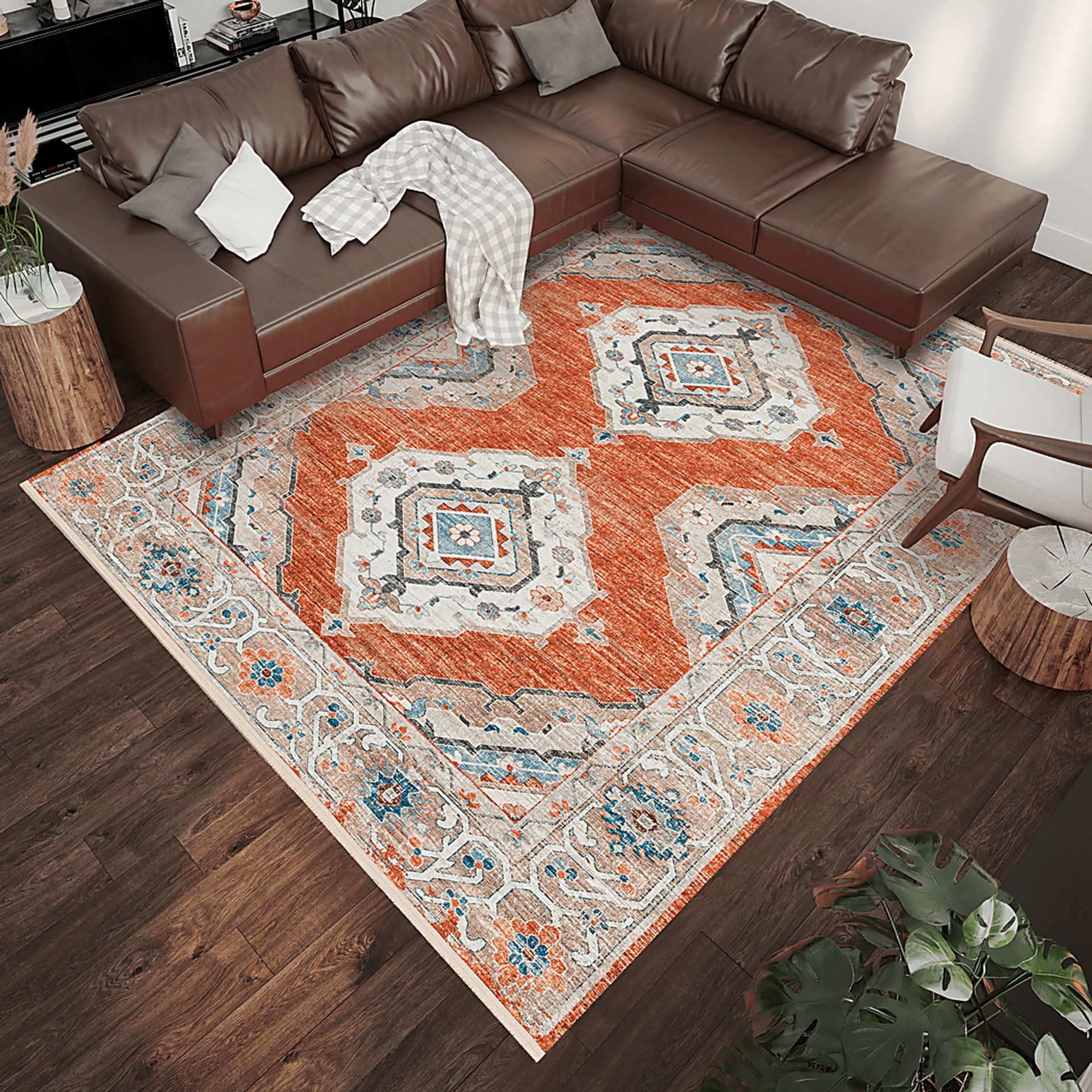 Quandry Red 5' x 8' Rug - Image 2