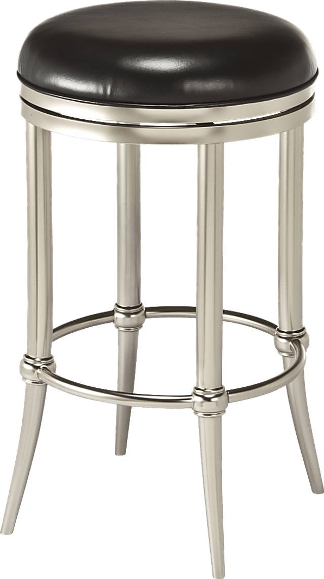 Quantock Black Swivel Counter Height Stool - Thumbnail - Image 1