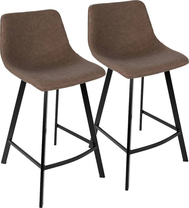 Quark Brown Counter Height Stool (Set of 2) - Thumbnail - Image 1