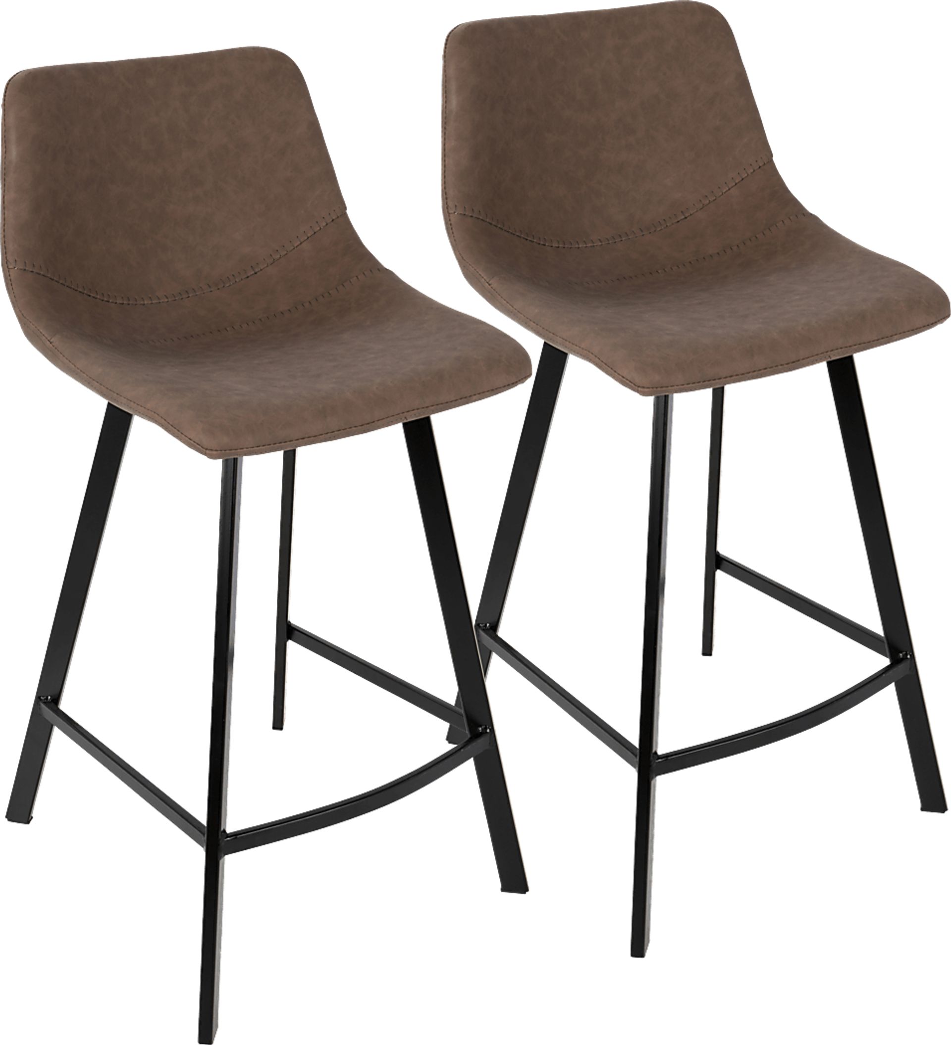 Quark Brown Counter Height Stool (Set of 2) - Image 1
