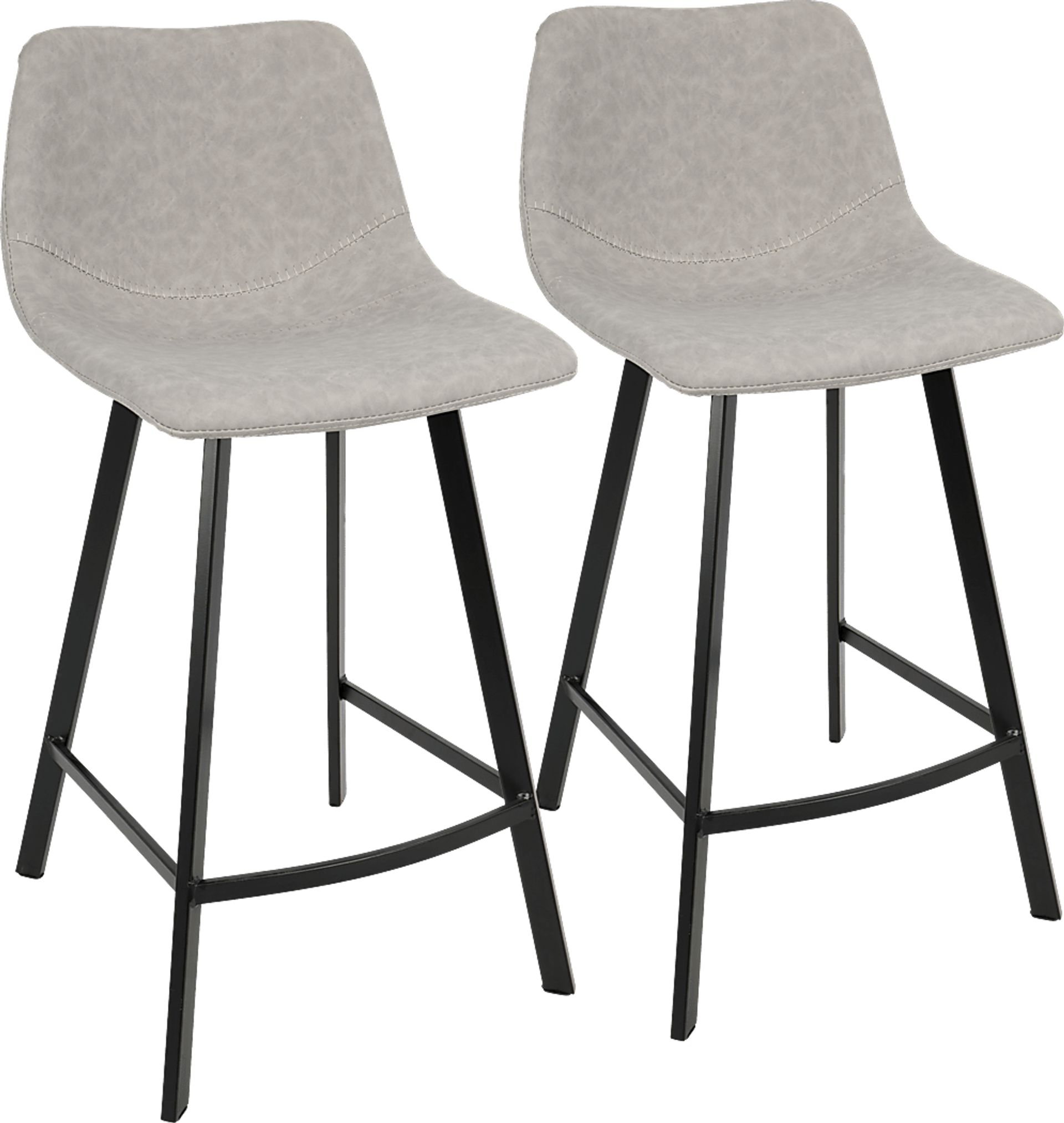 Quark Gray Counter Height Stool (Set of 2) - Image 1