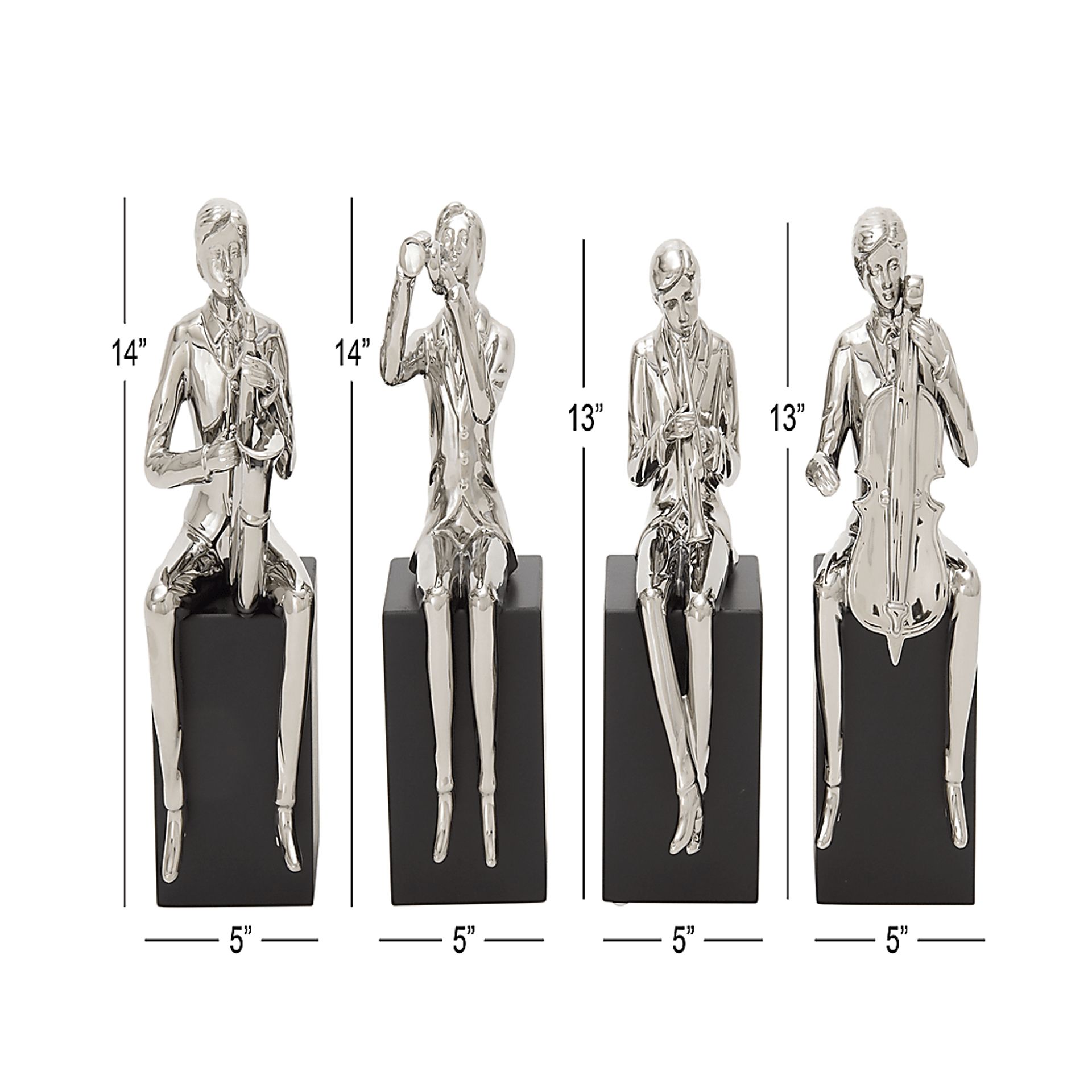 Quart Silver Sculpture, Set of 4 - Image 6