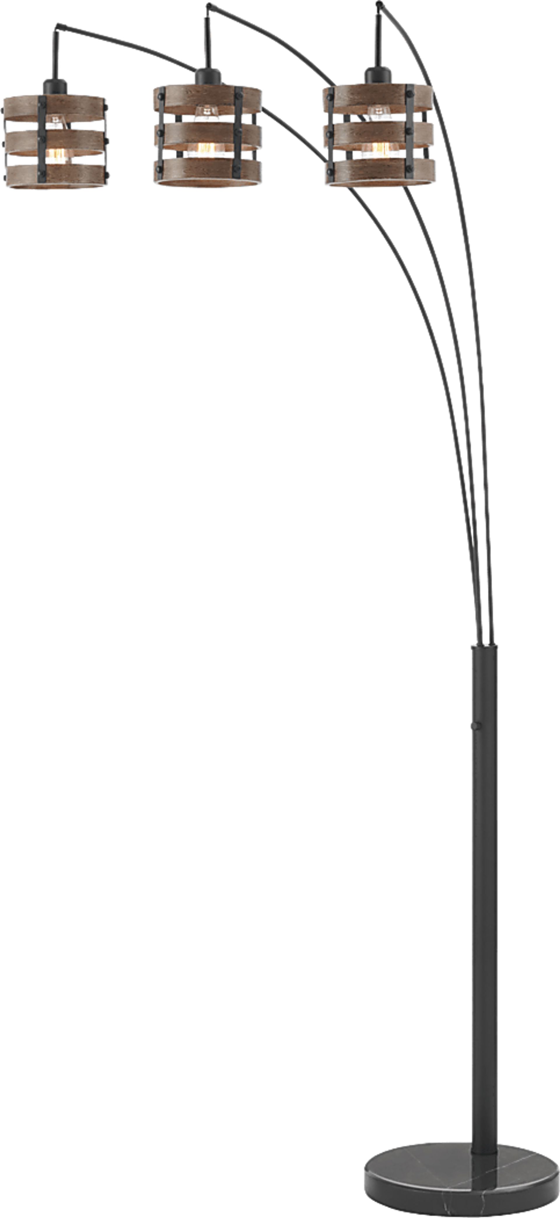 Quaylo Cove Black Arc Floor Lamp - Image 1