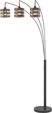 Quaylo Cove Black Arc Floor Lamp