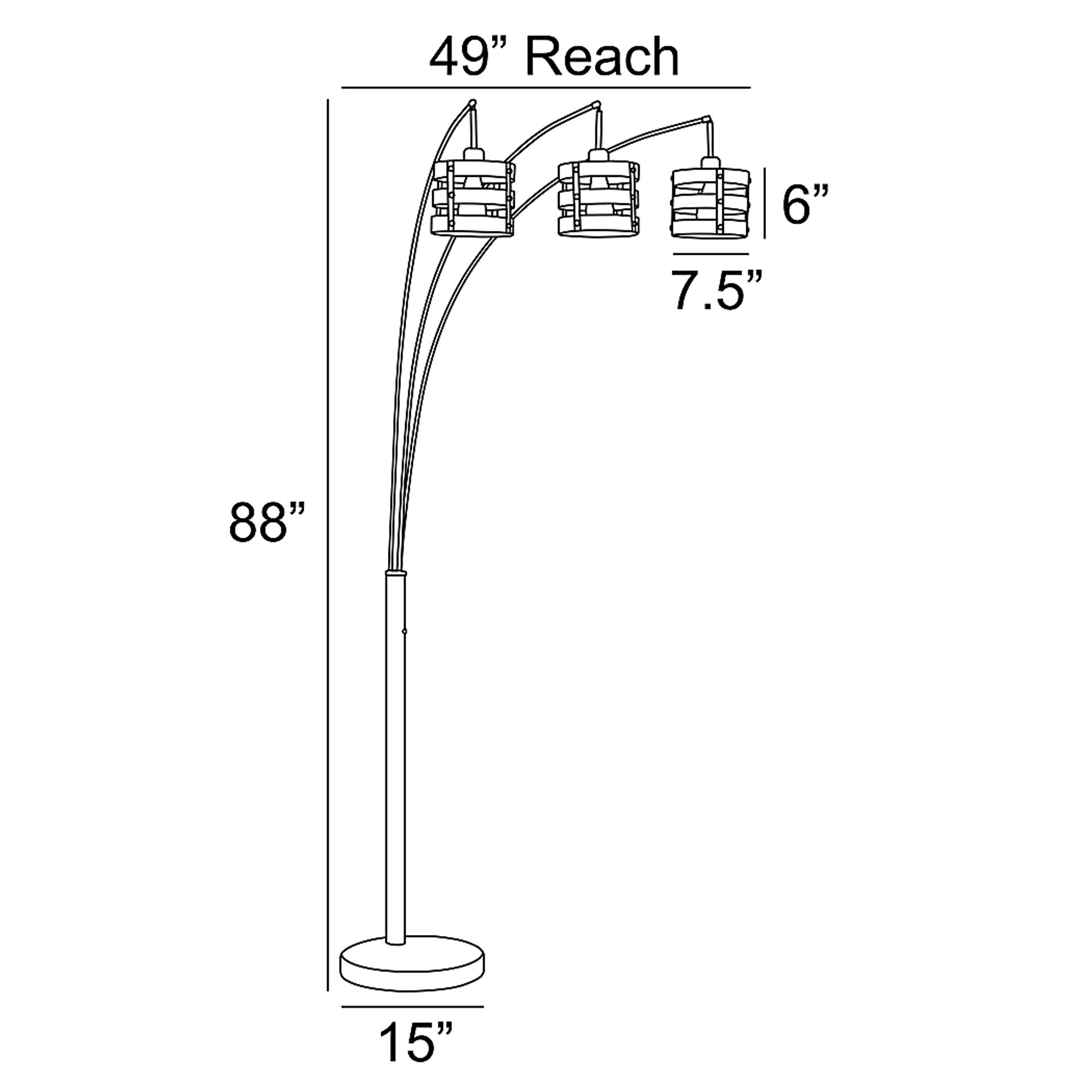 Quaylo Cove Silver Arc Floor Lamp - Image 4