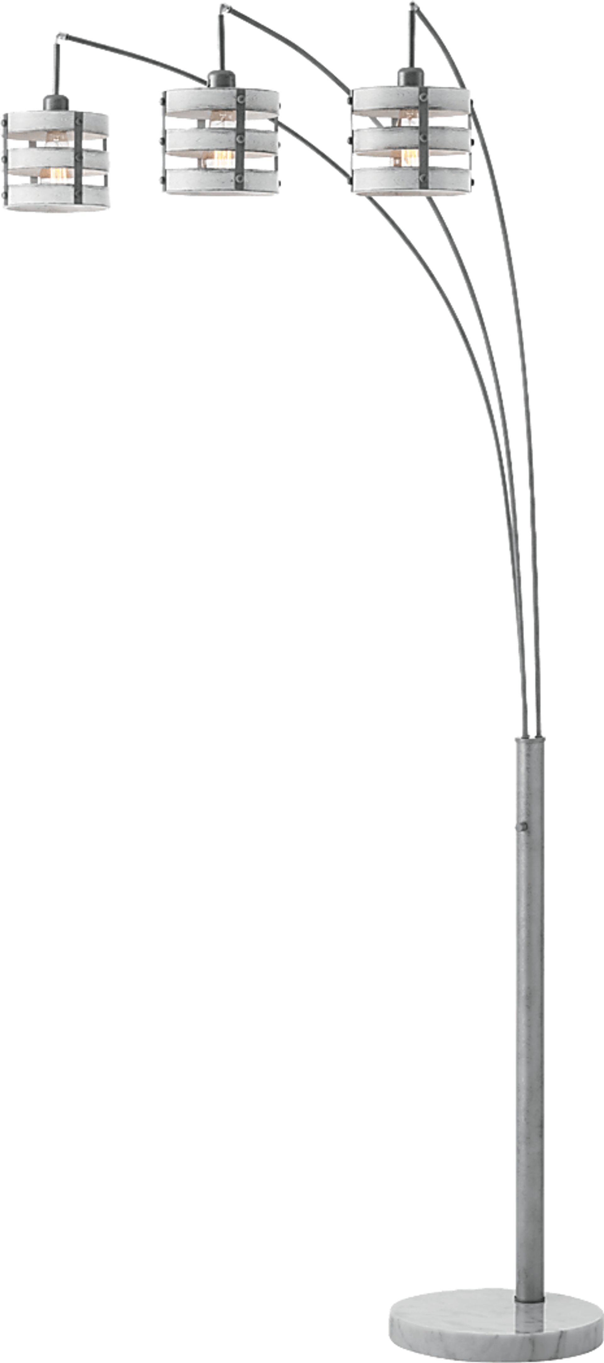 Quaylo Cove Silver Arc Floor Lamp - Image 1