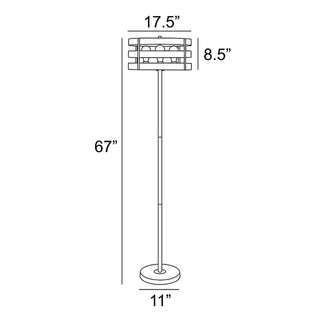 Quaylo Cove Silver Floor Lamp - Thumbnail - Image 4