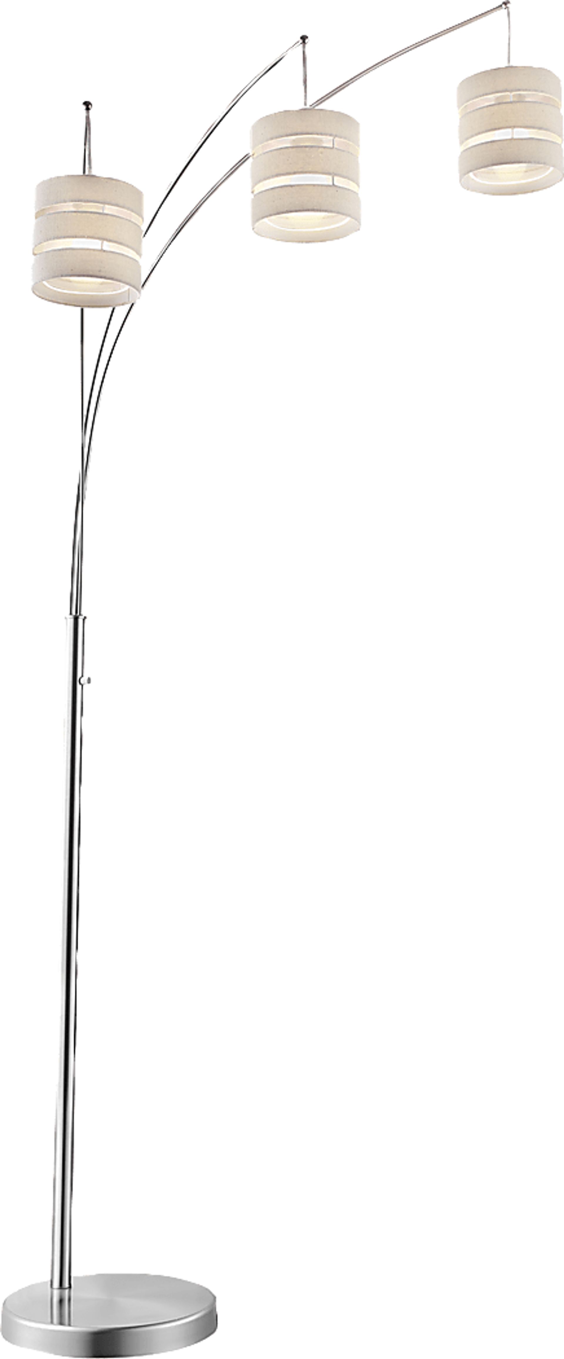 Quaylo Lane Silver Arc Floor Lamp - Image 1