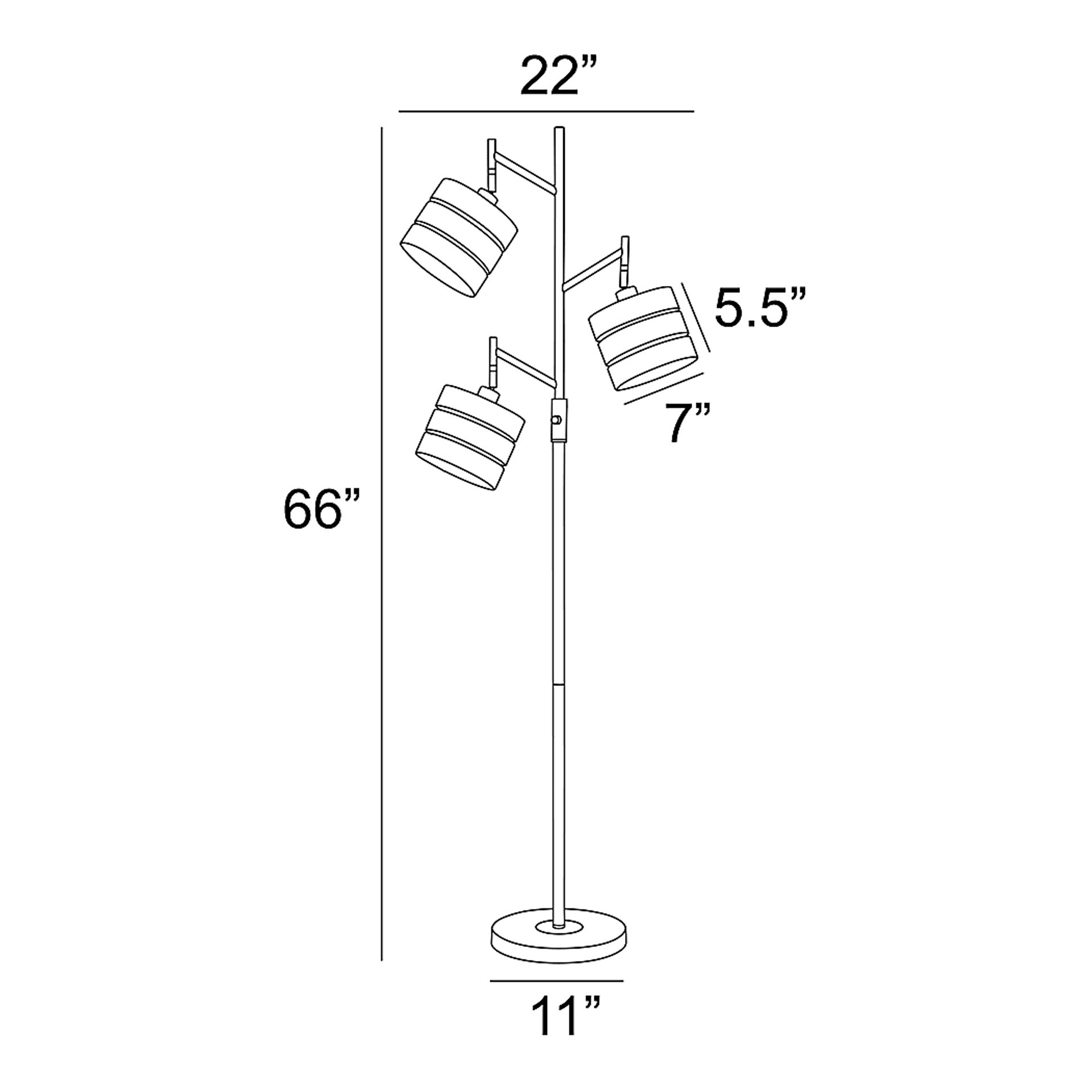 Quaylo Lane Silver Tree Floor Lamp - Image 4