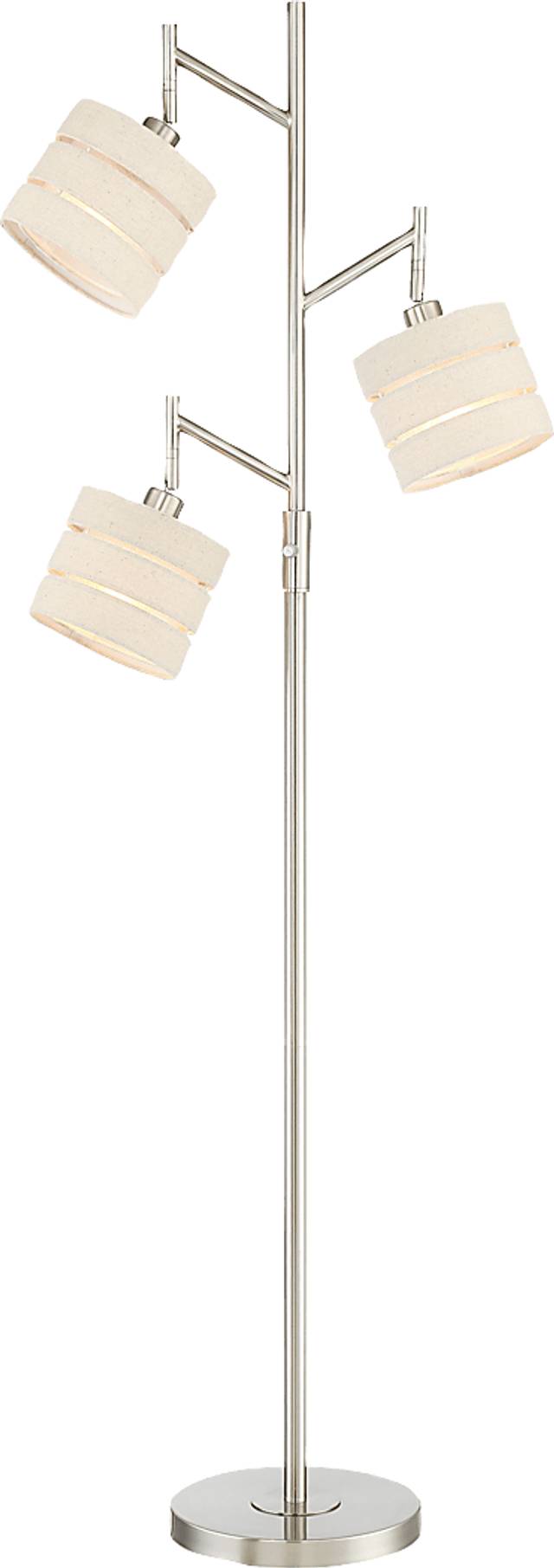 Quaylo Lane Silver Tree Floor Lamp - Thumbnail - Image 1