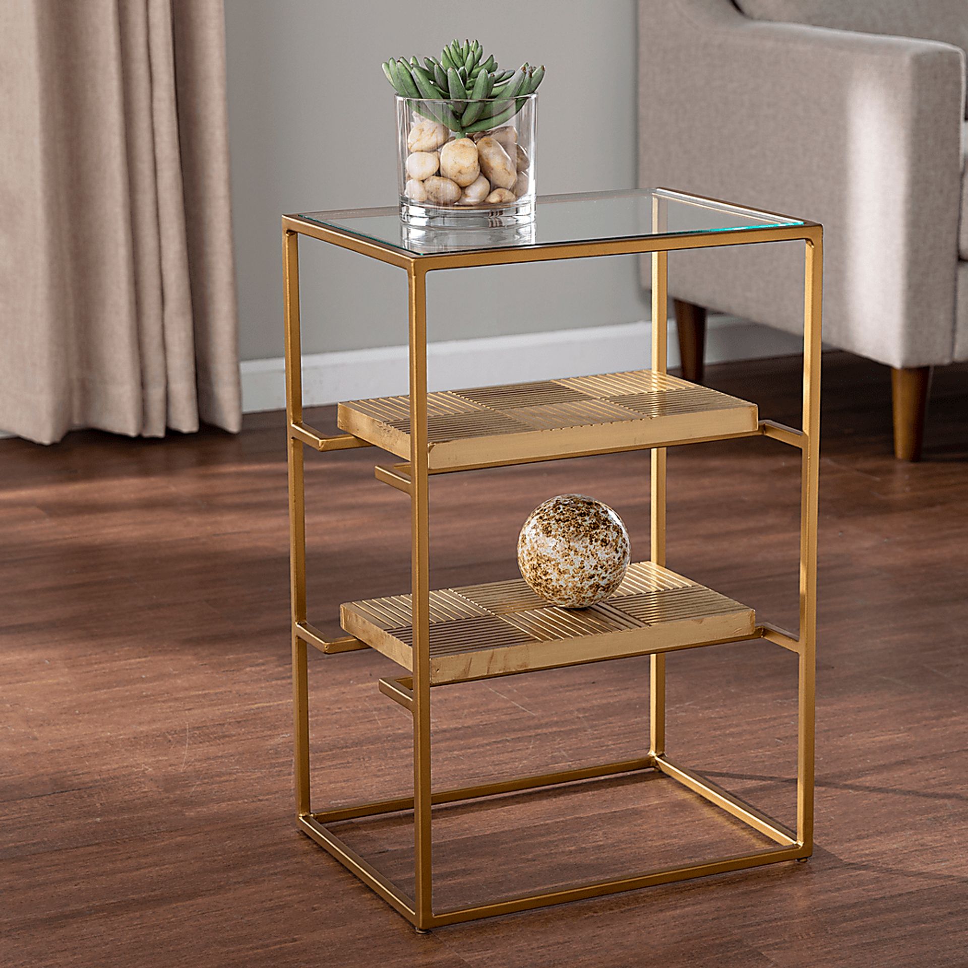 Queenswood Brass End Table - Image 4