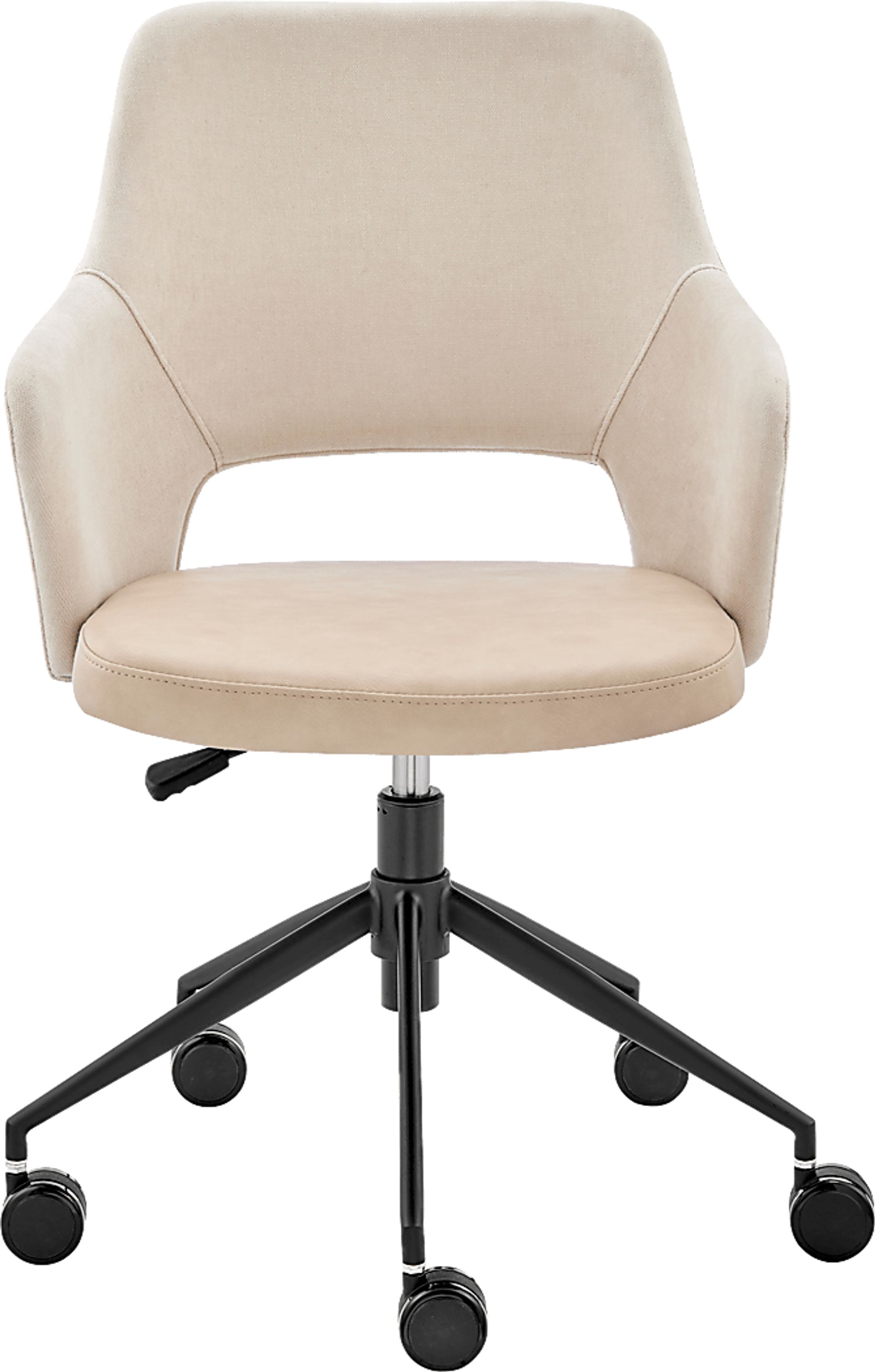 Quiment Light Beige Office Chair - Image 3