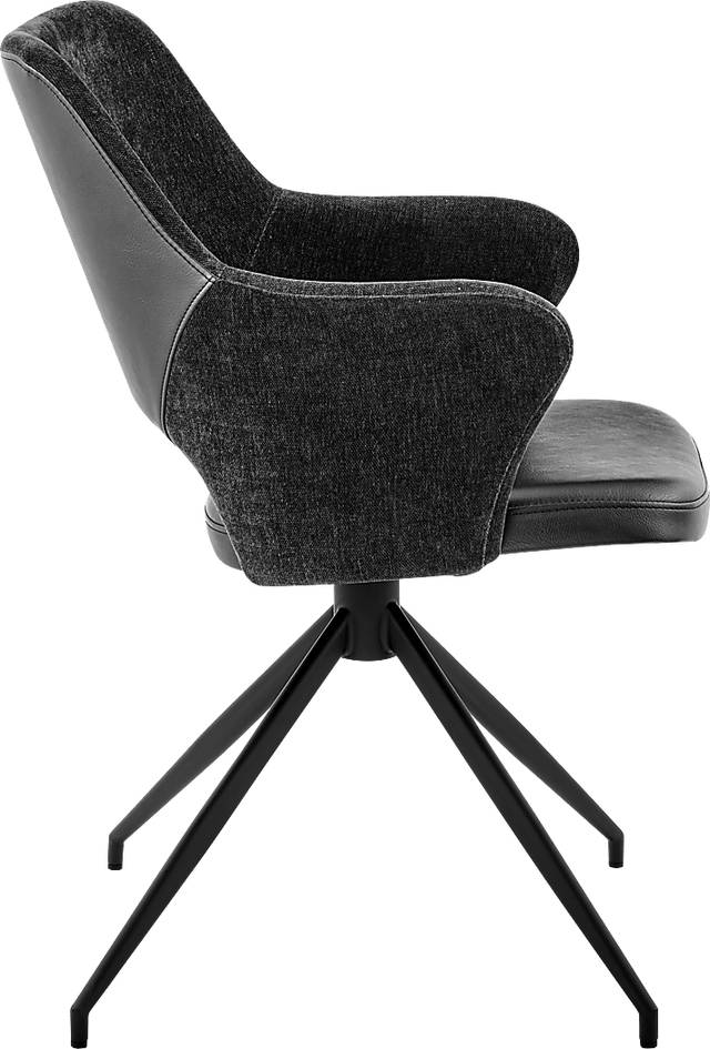 Quiment Black Arm Chair - Thumbnail - Image 3