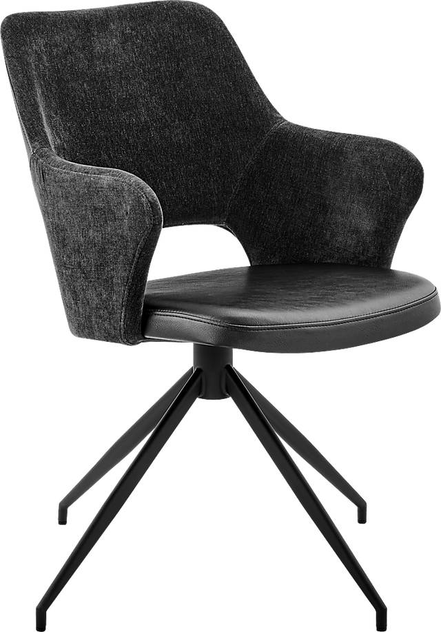 Quiment Black Arm Chair - Thumbnail - Image 1