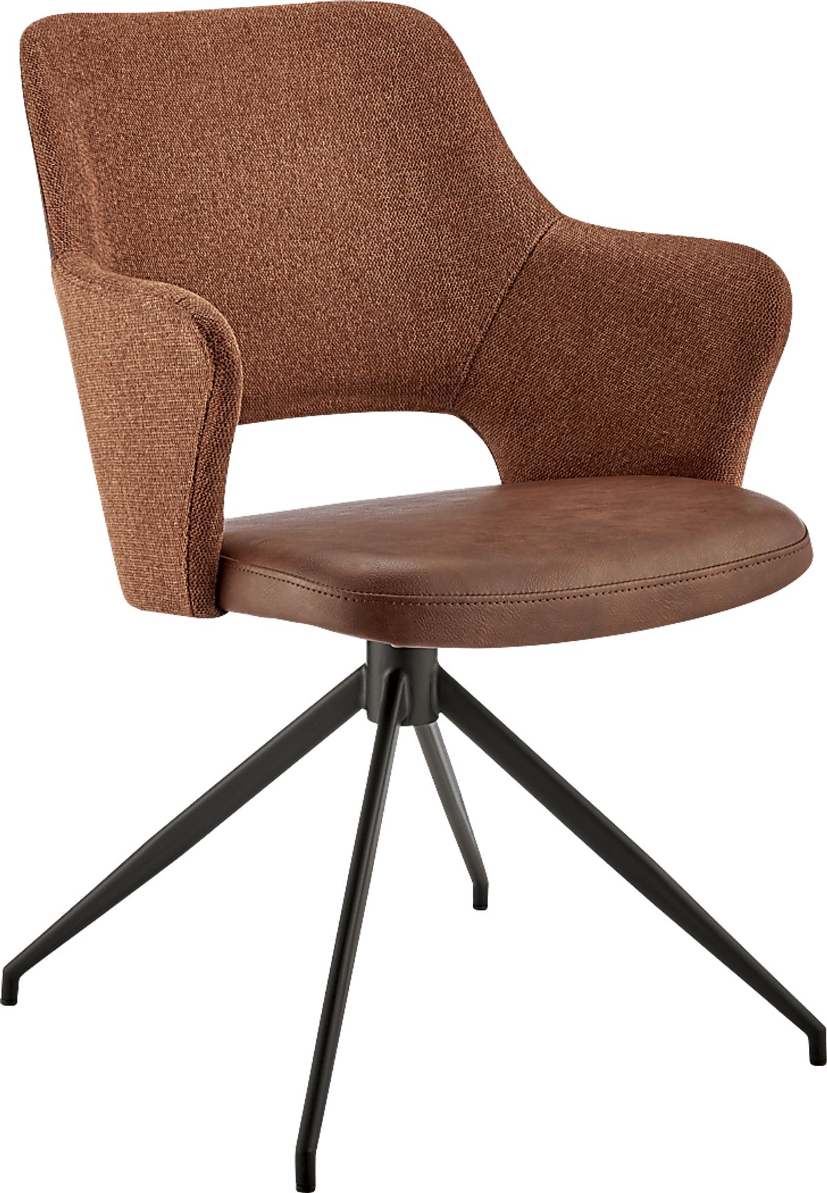 Quiment Dark Brown Polyester,Synthetic Fabric Arm Chair Rooms to Go