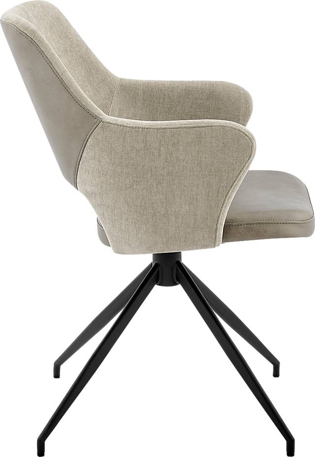 Quiment Taupe Arm Chair - Thumbnail - Image 4