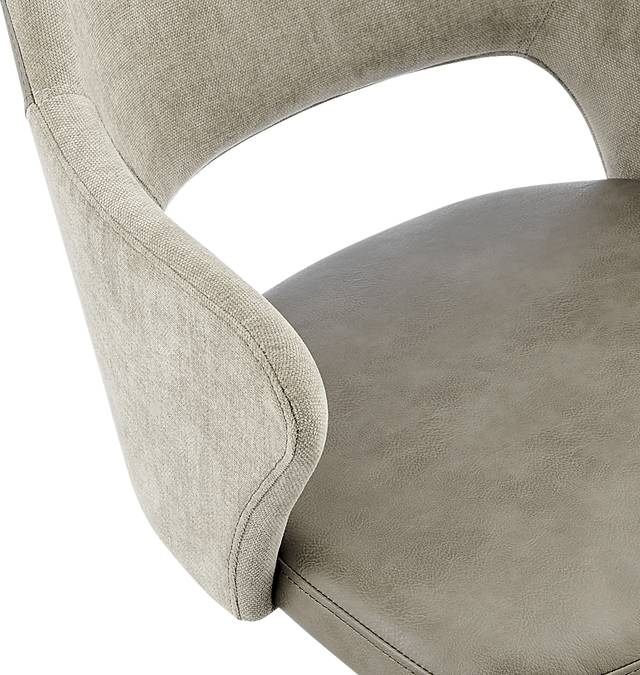 Quiment Taupe Arm Chair - Thumbnail - Image 6
