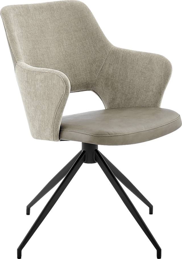 Quiment Taupe Arm Chair - Thumbnail - Image 1