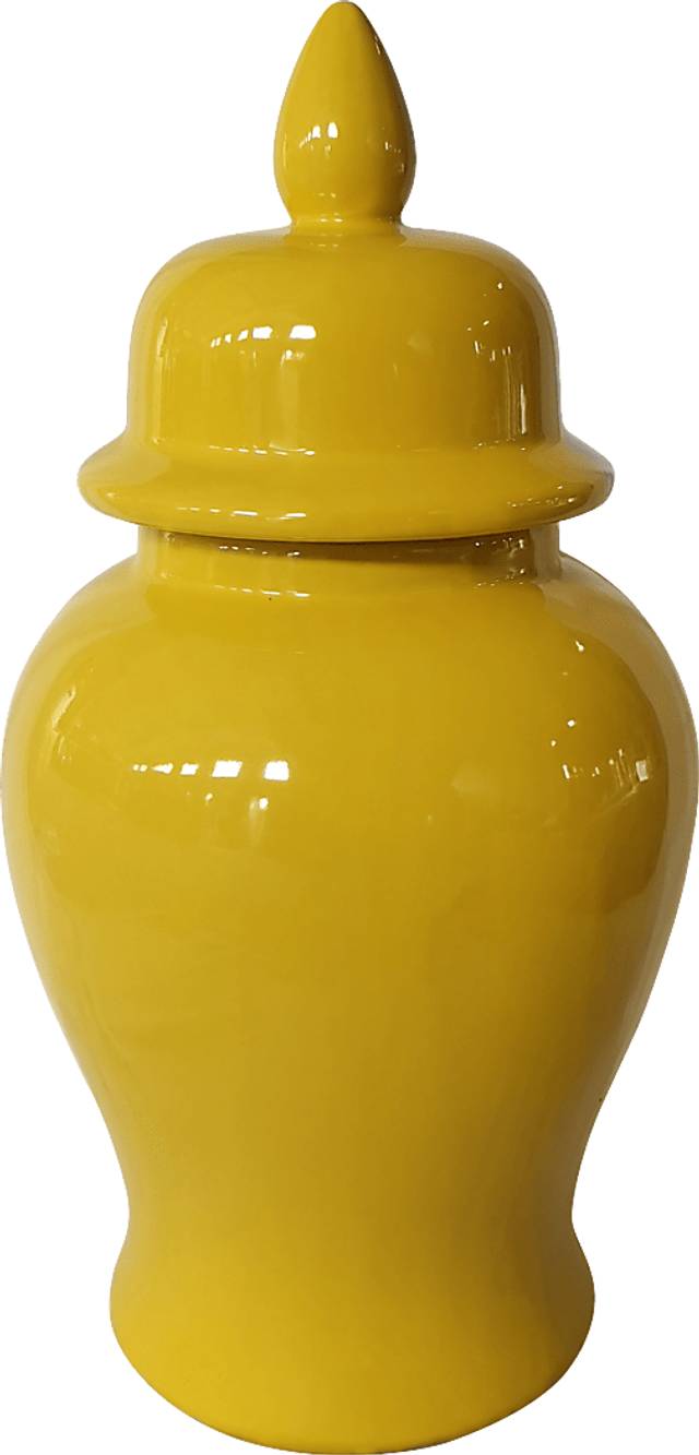 Quimper Yellow Large Jar - Thumbnail - Image 1