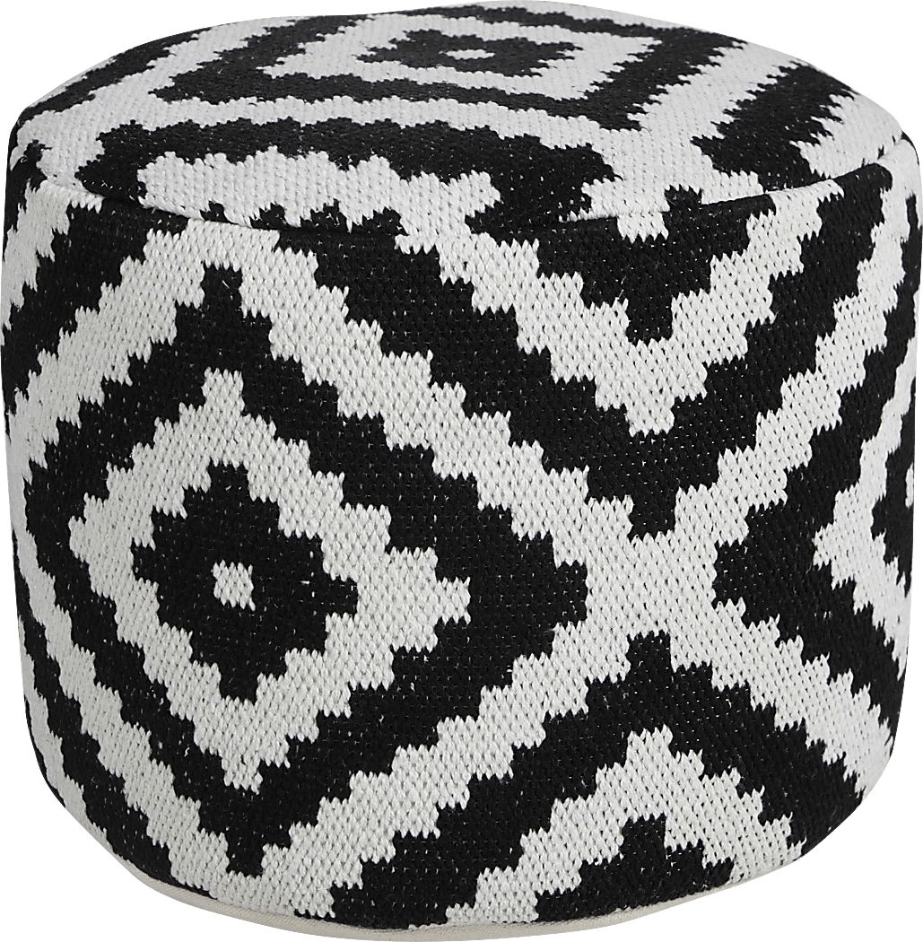 Quincera Black Pouf