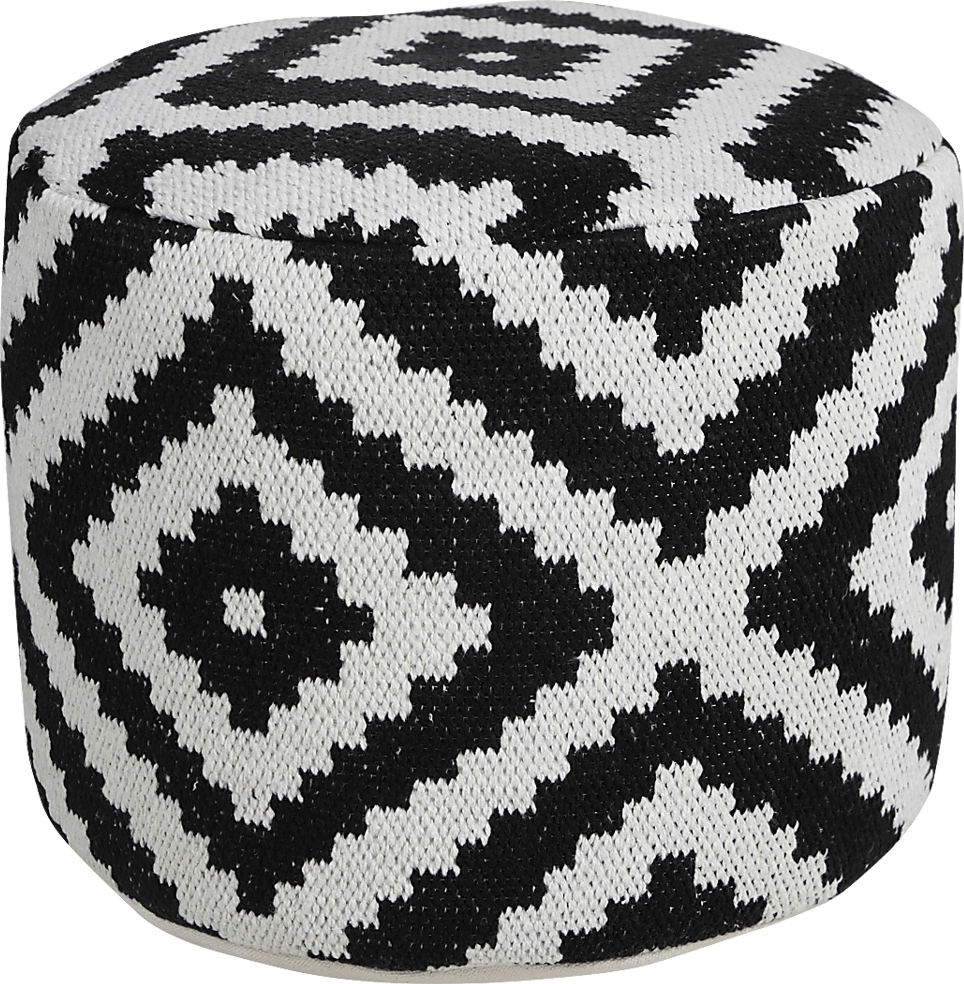 Quincera Black Pouf - Image 1