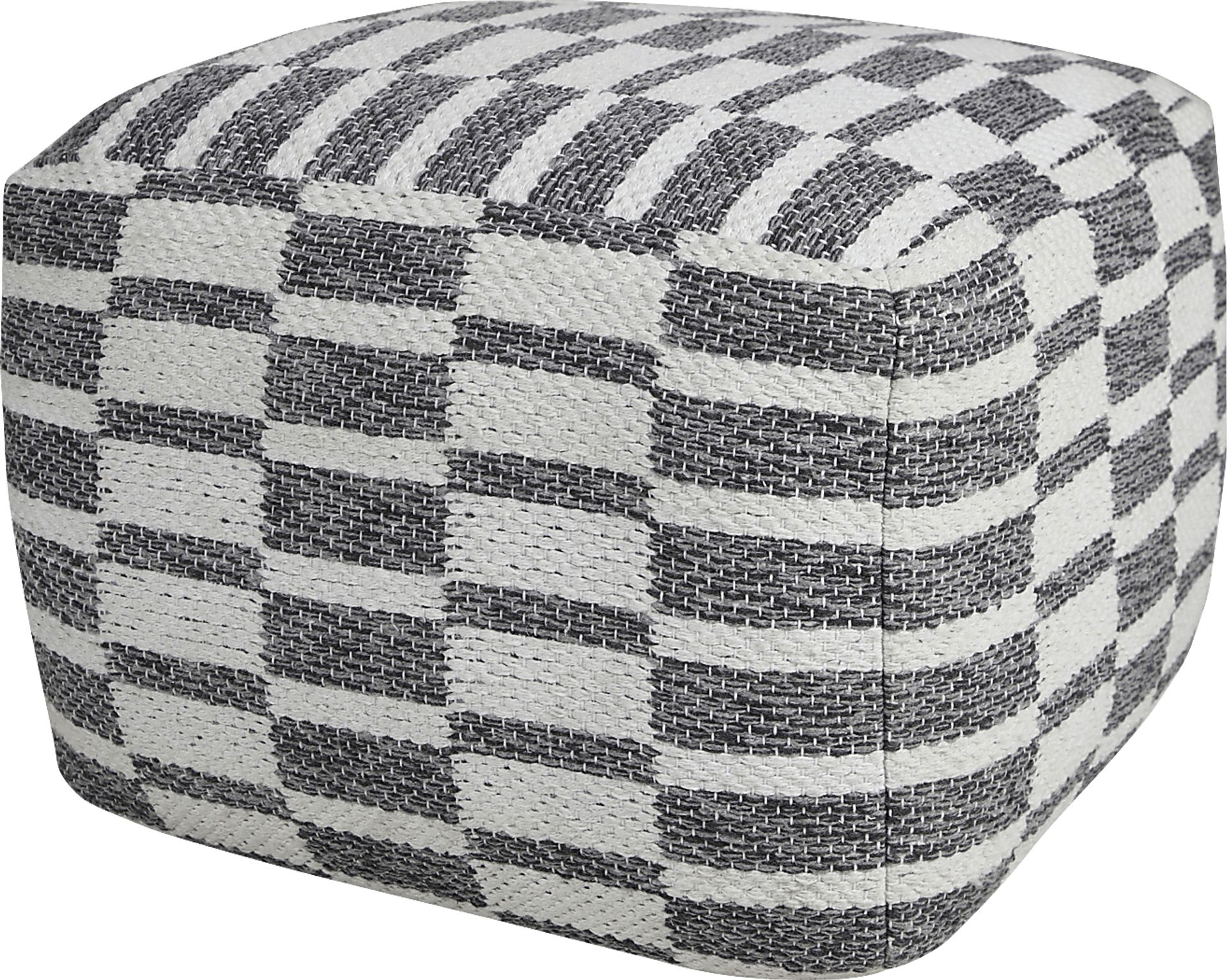 Melorna Gray Pouf - Image 1