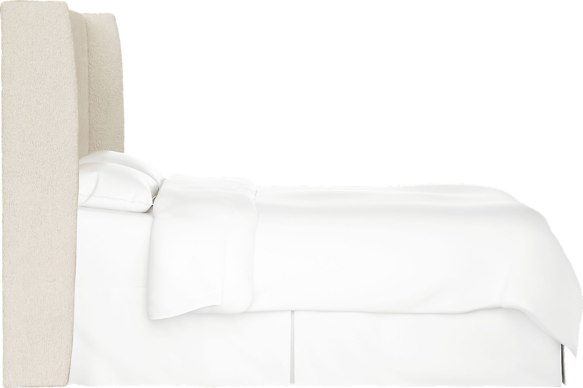 Quinella White King Upholstered Headboard - Image 3